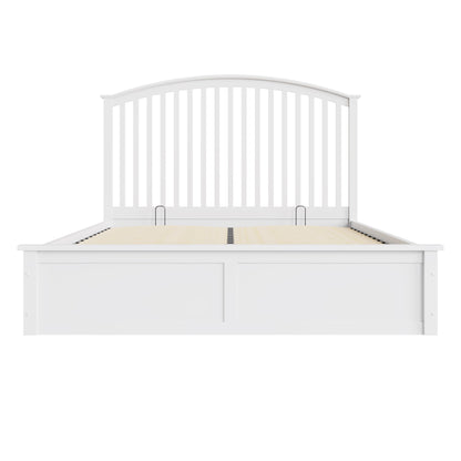 Madrid Wooden Ottoman Bed White