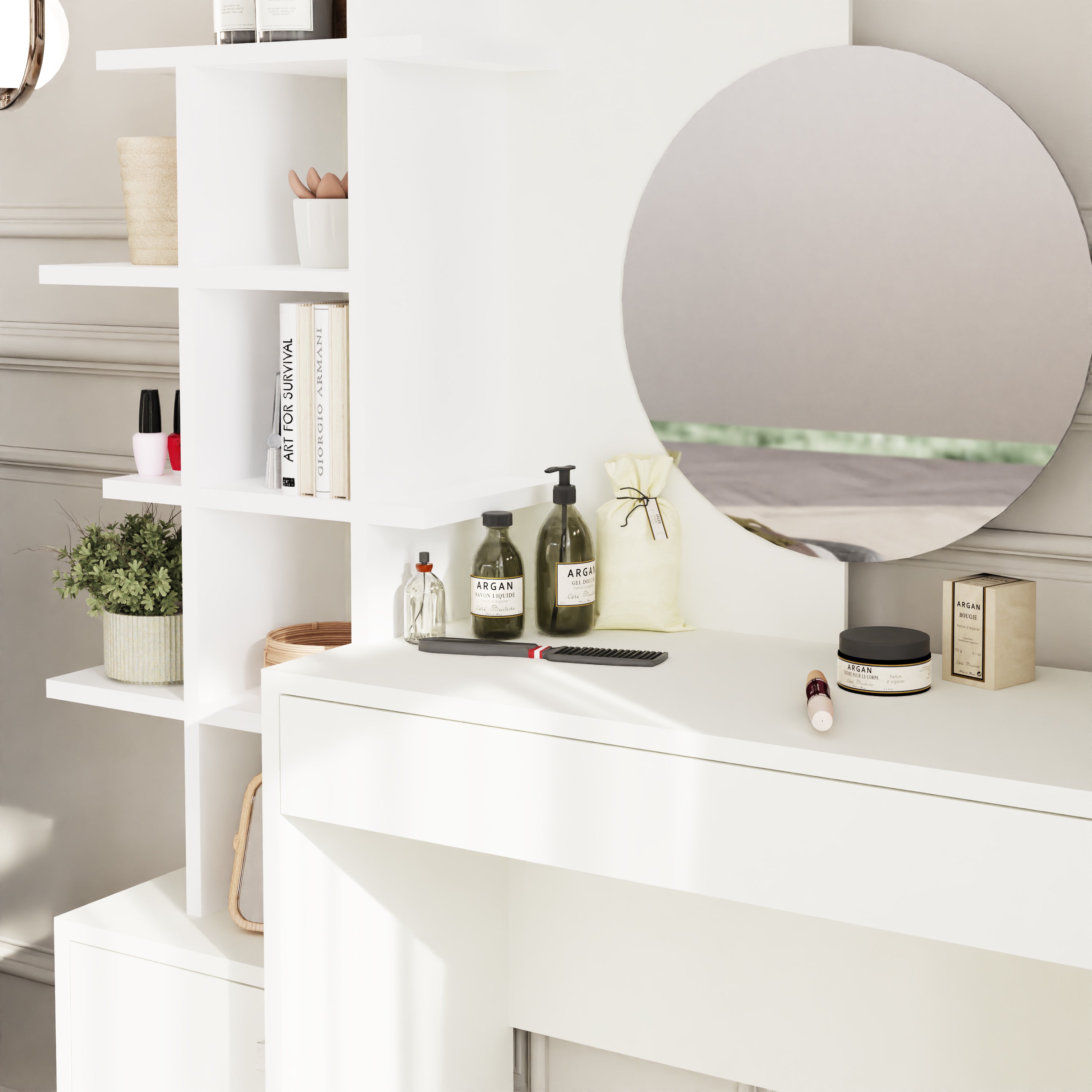 Freyja Dressing Table White/White