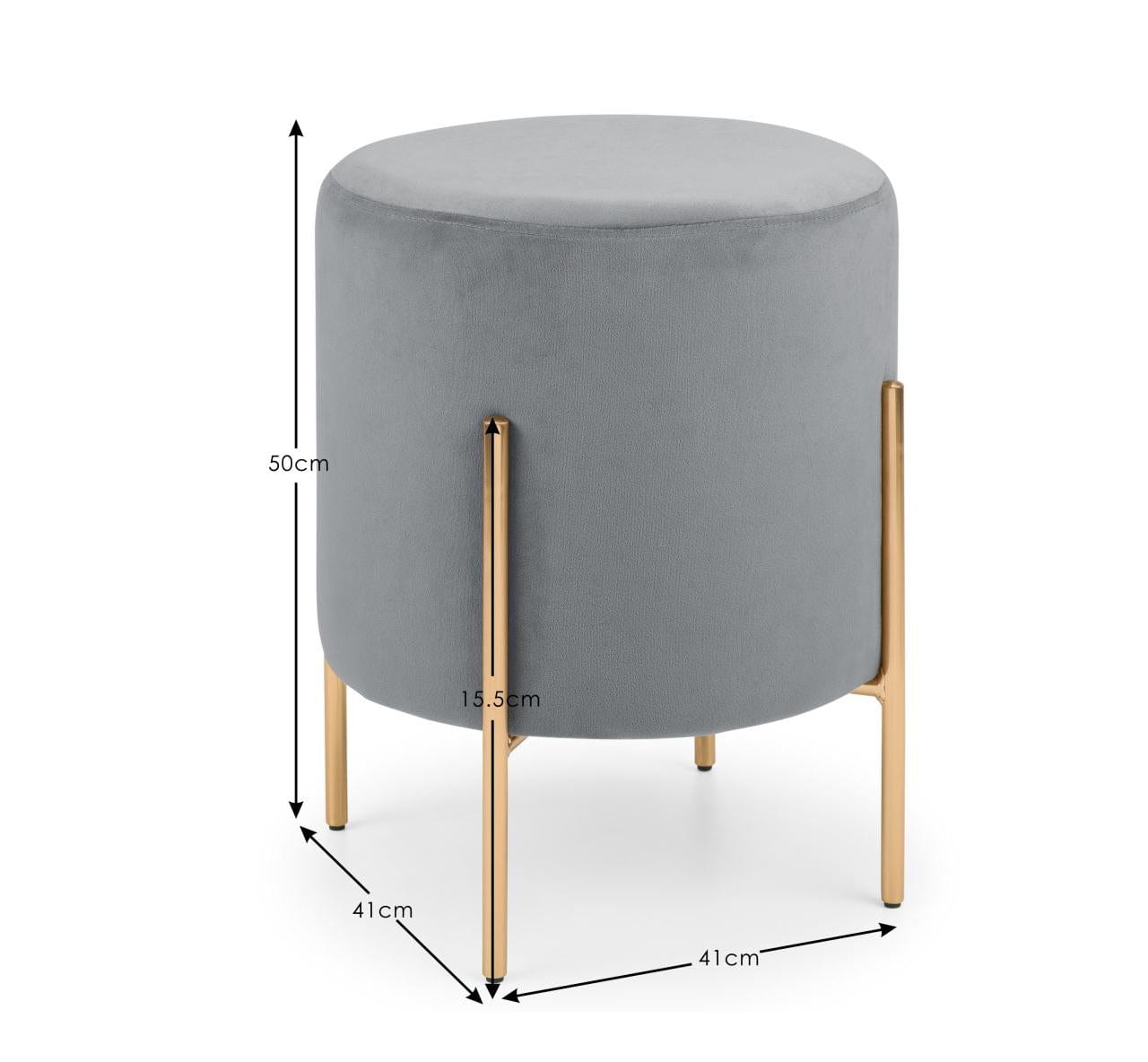 Julian Bowen Stool Harrogate Stool - Grey Bed Kings