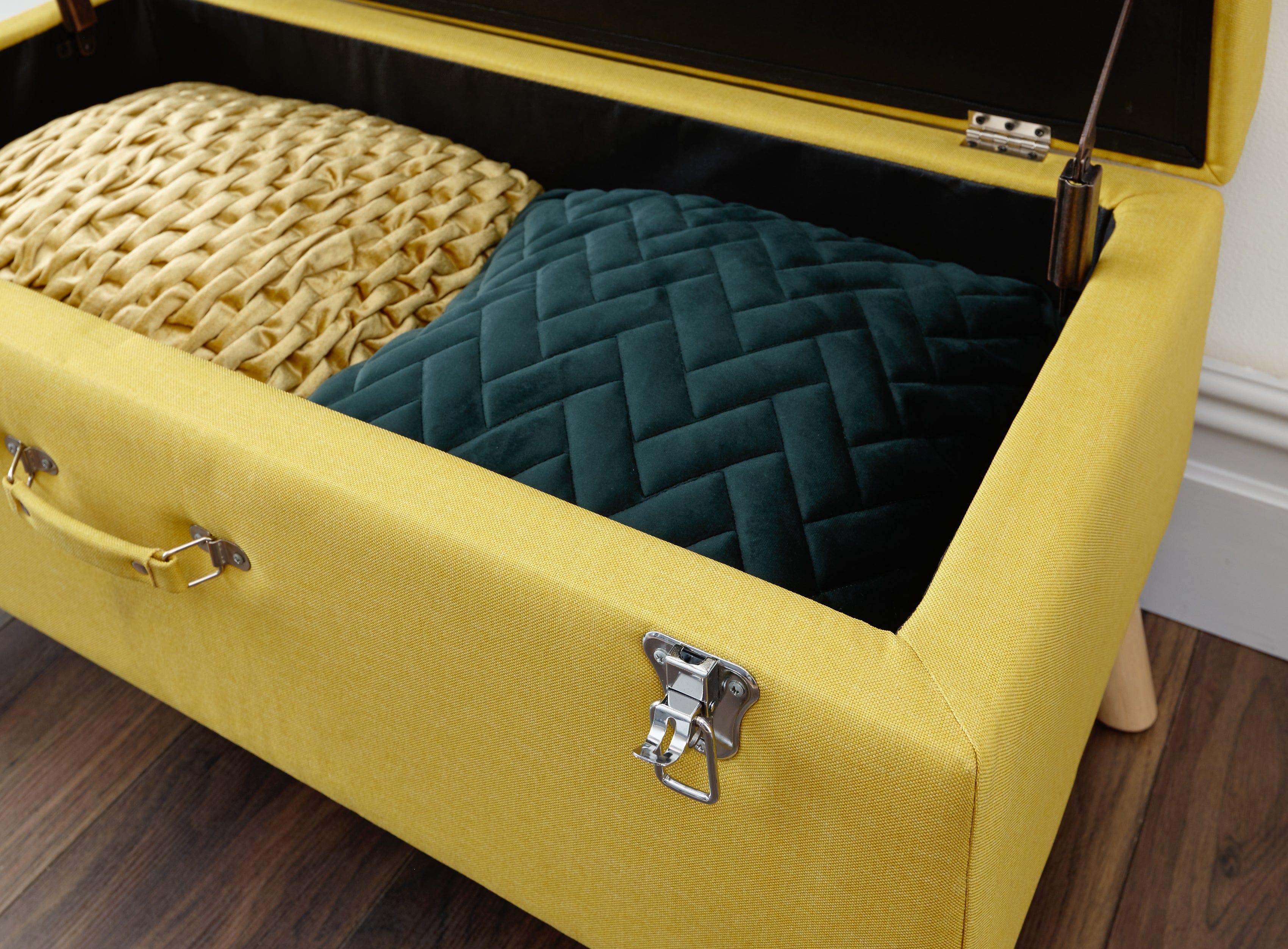 GFW Storage Ottoman Minstrel Storage Ottoman Large Mustard Bed Kings