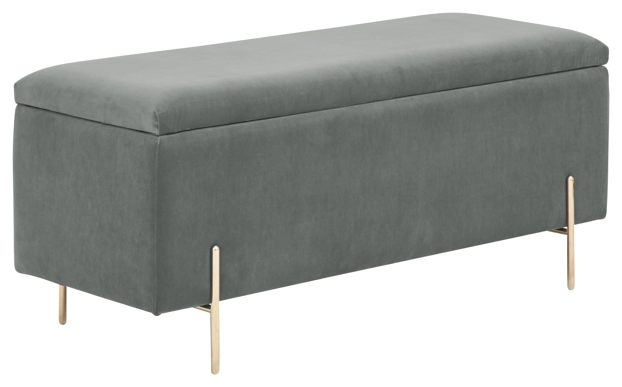 GFW Storage Ottoman Mystica Ottoman Storage Bench Grey Bed Kings