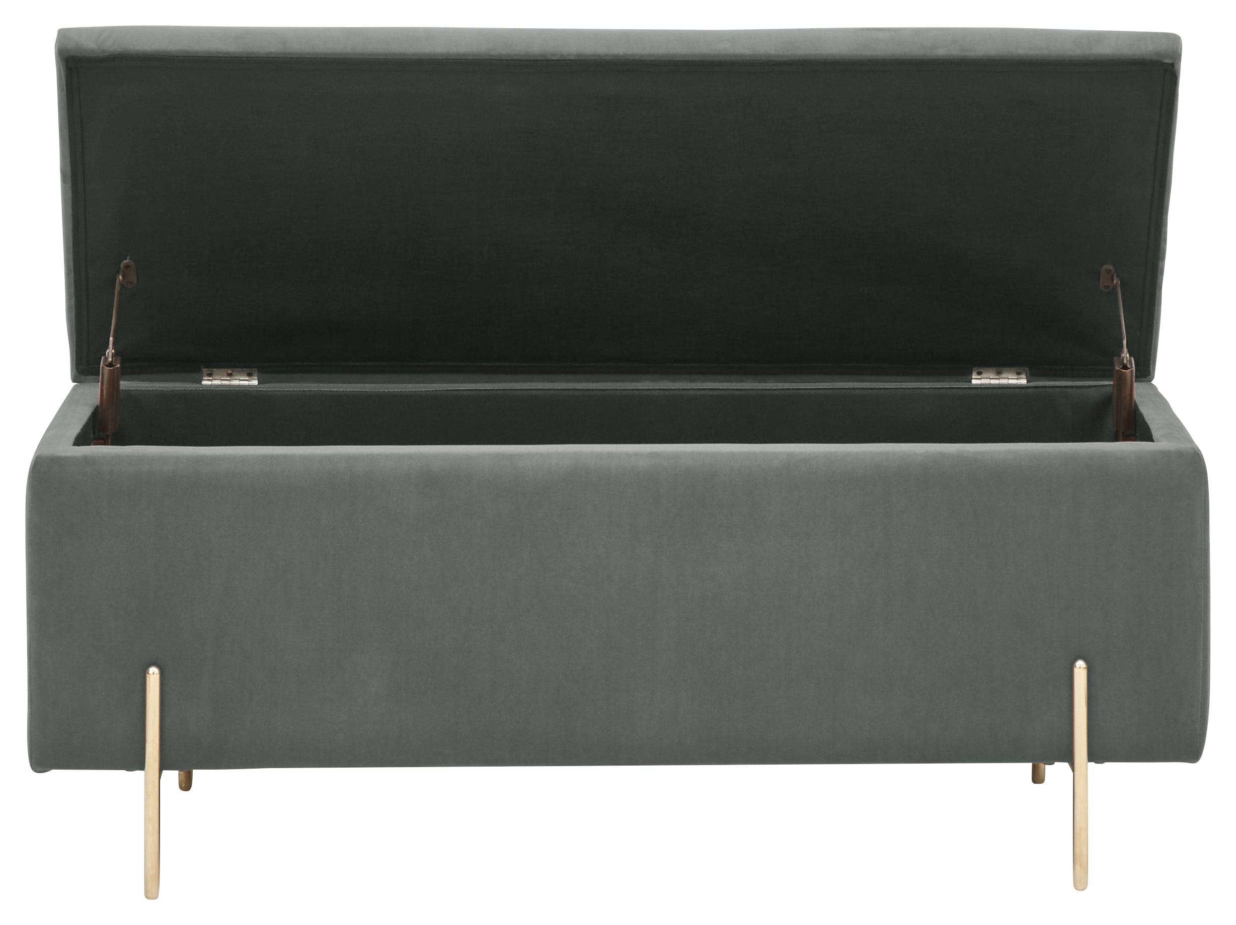 GFW Storage Ottoman Mystica Ottoman Storage Bench Grey Bed Kings