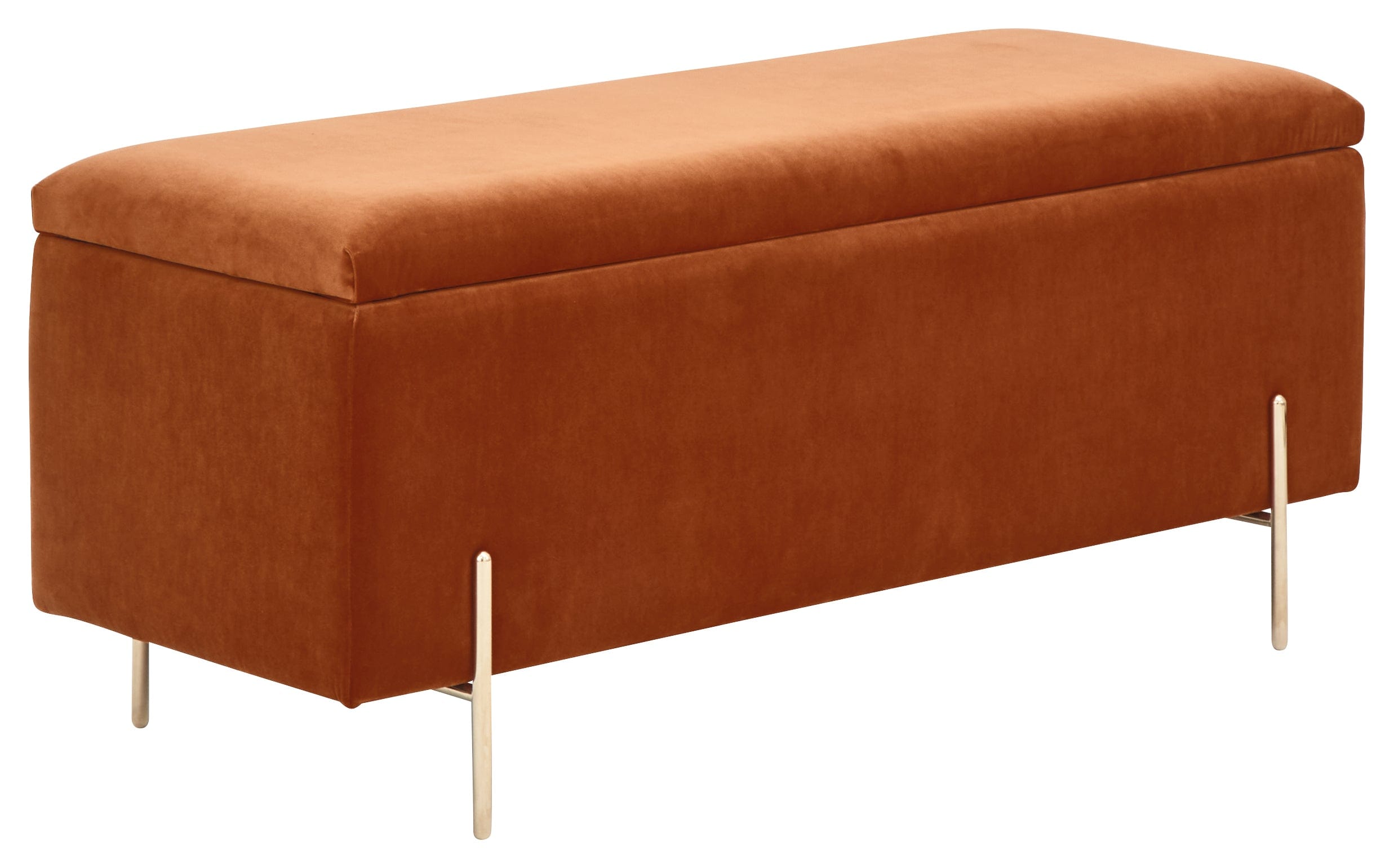 GFW Storage Ottoman Mystica Ottoman Storage Bench Russet Bed Kings