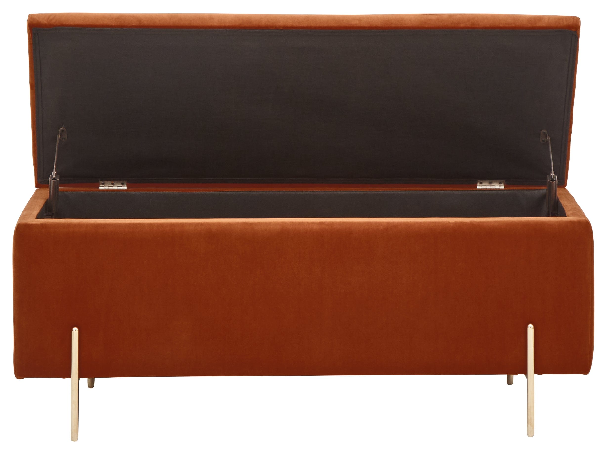 GFW Storage Ottoman Mystica Ottoman Storage Bench Russet Bed Kings