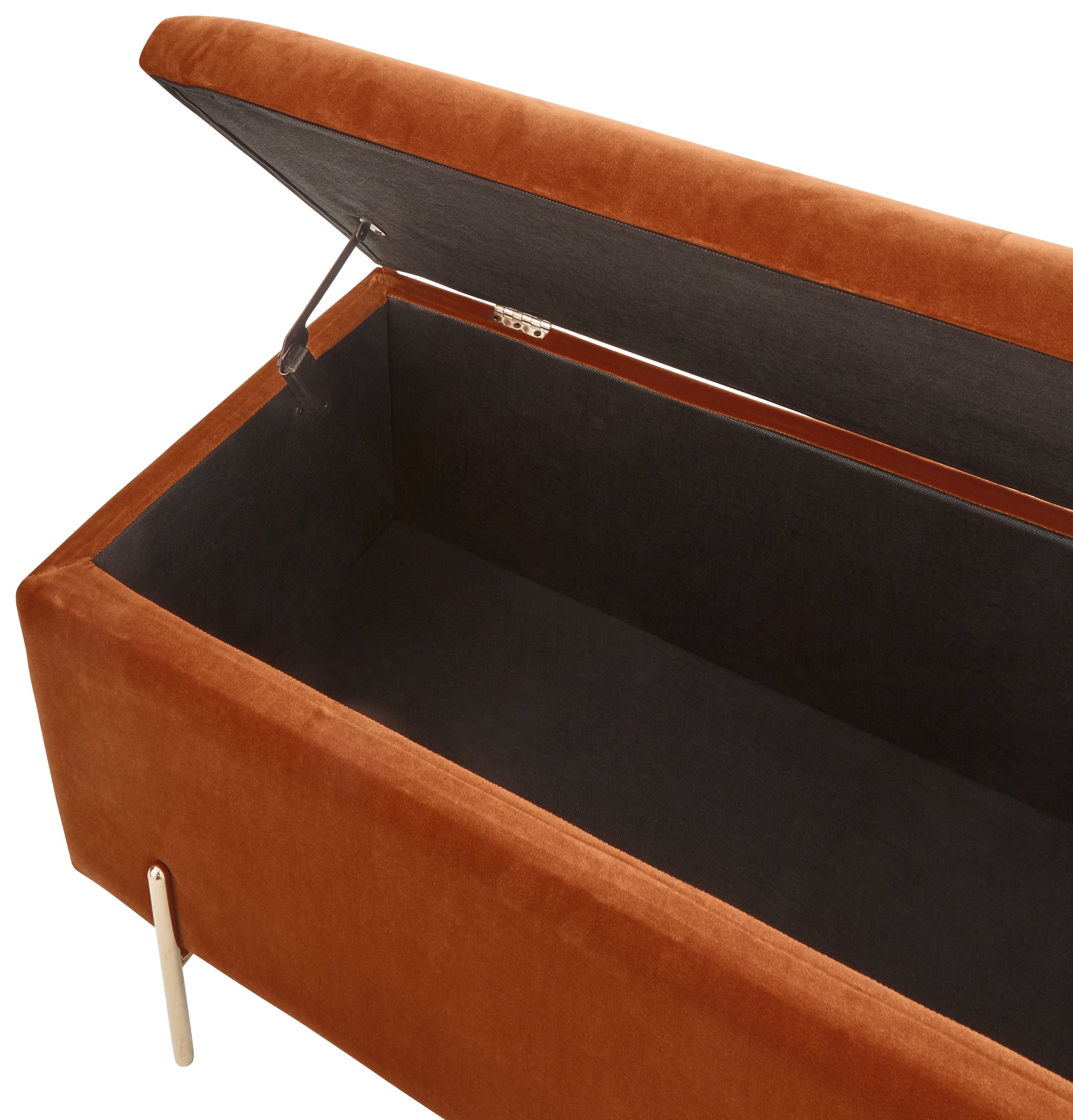 GFW Storage Ottoman Mystica Ottoman Storage Bench Russet Bed Kings