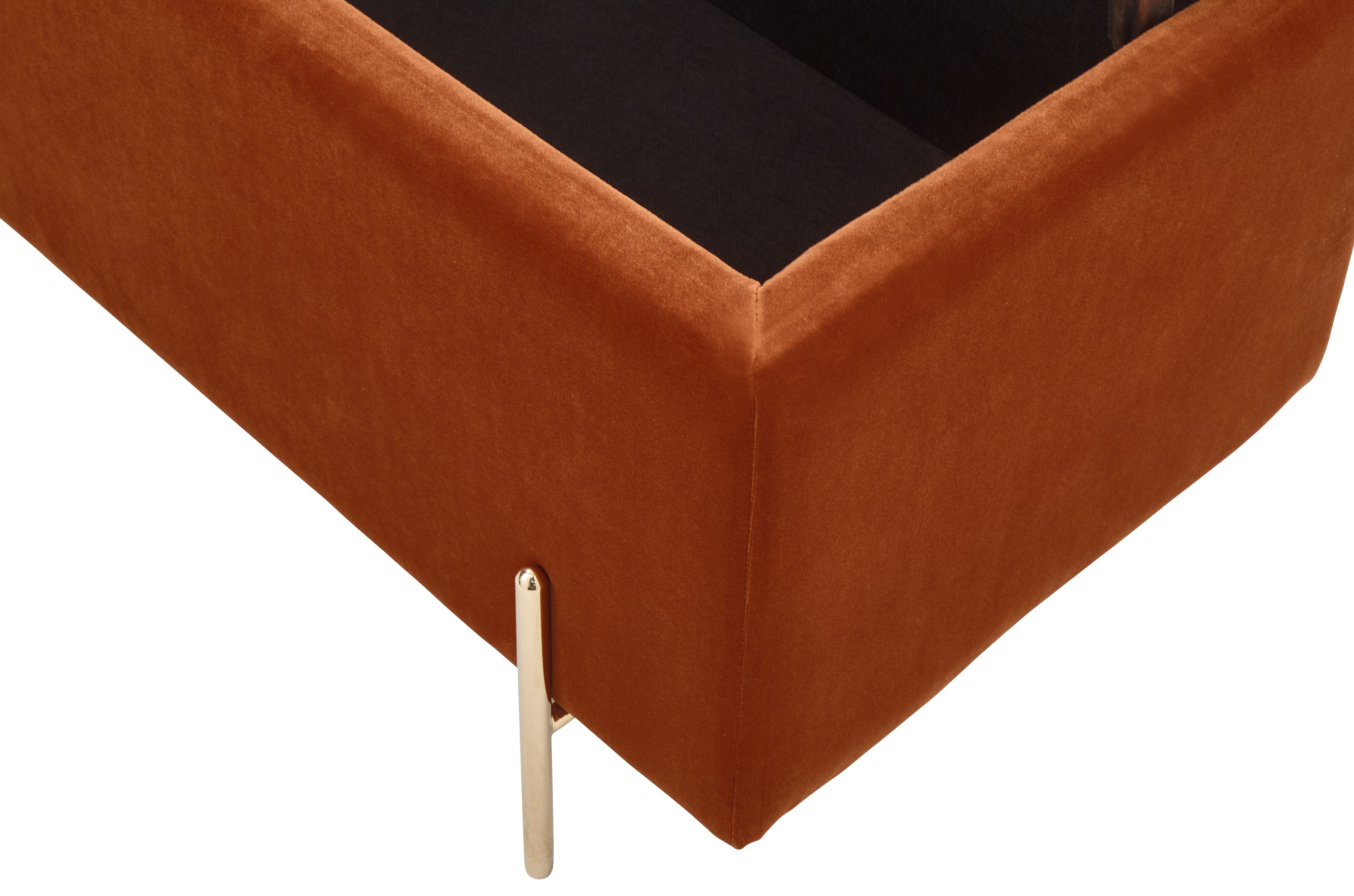 GFW Storage Ottoman Mystica Ottoman Storage Bench Russet Bed Kings