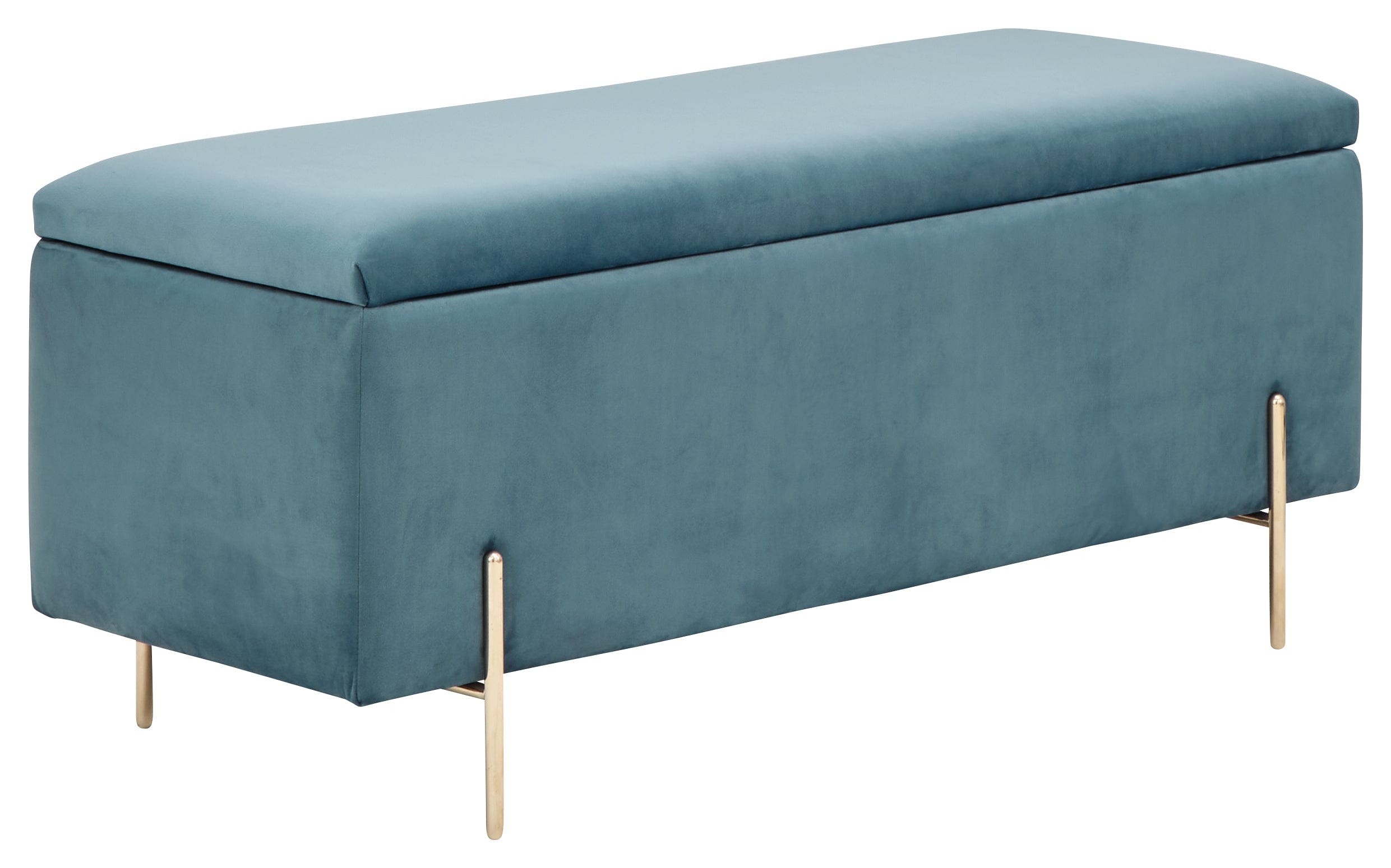 GFW Storage Ottoman Mystica Ottoman Storage Bench Teal Bed Kings