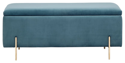 GFW Storage Ottoman Mystica Ottoman Storage Bench Teal Bed Kings