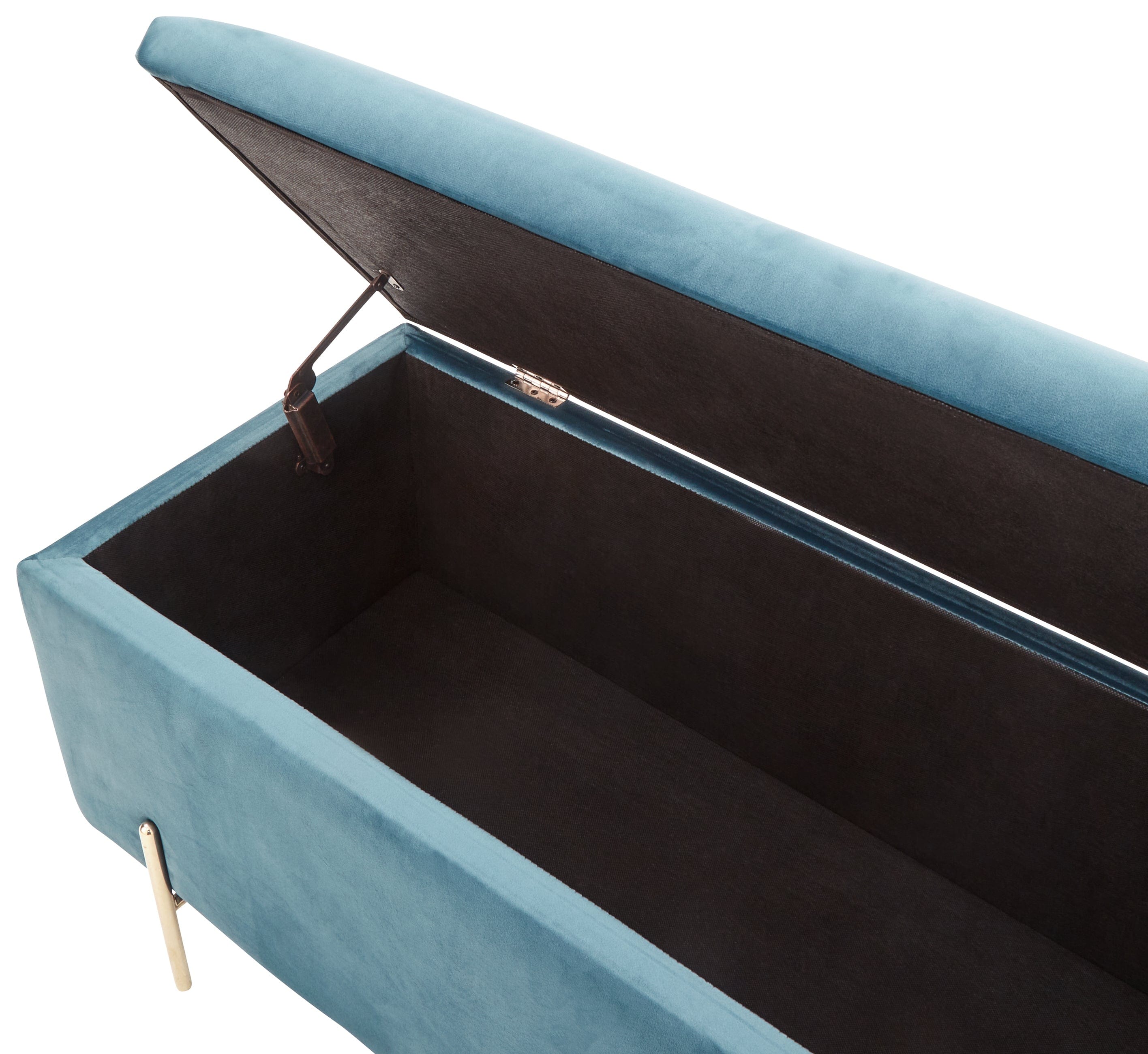 GFW Storage Ottoman Mystica Ottoman Storage Bench Teal Bed Kings