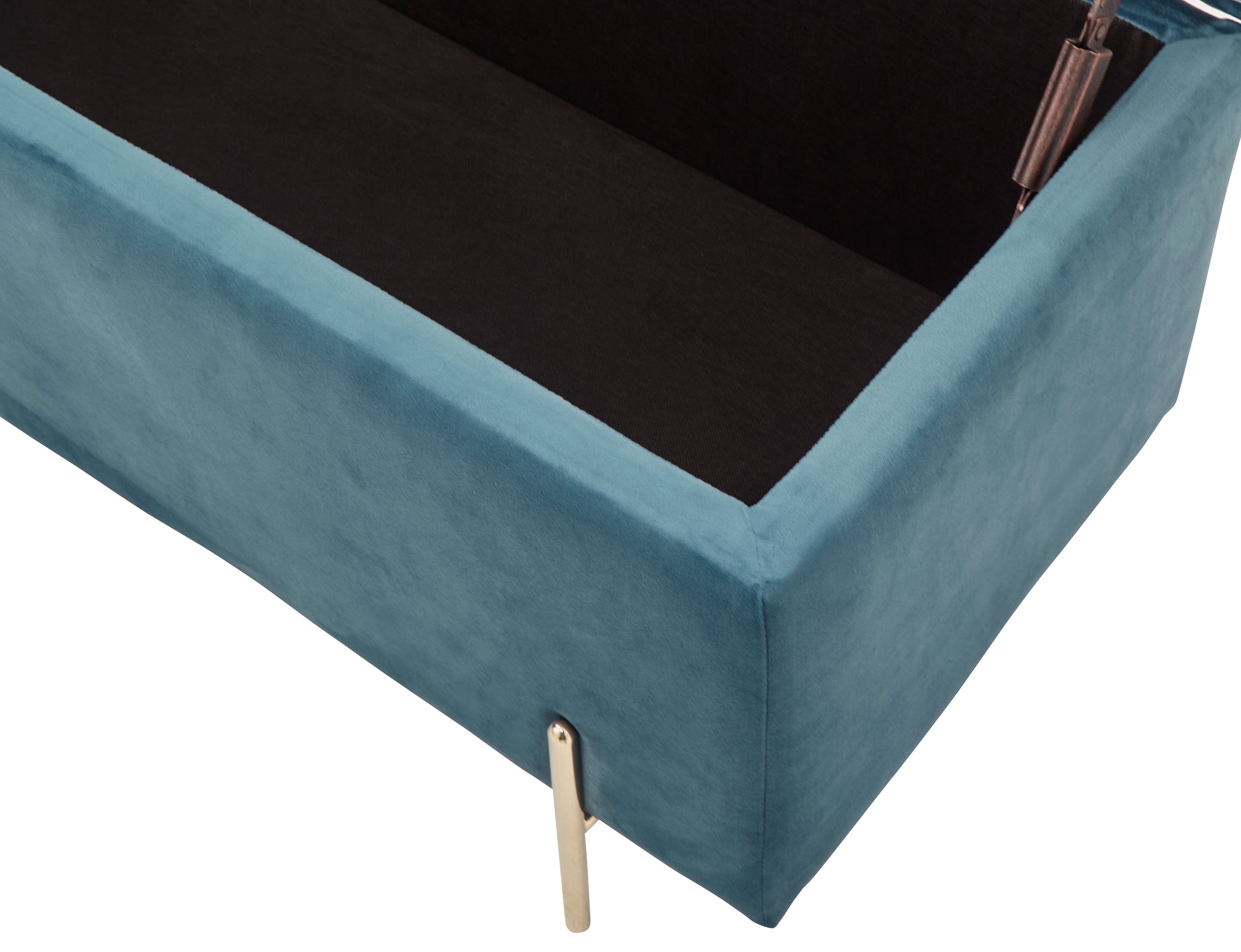 GFW Storage Ottoman Mystica Ottoman Storage Bench Teal Bed Kings