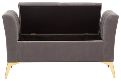 GFW Storage Ottoman Pettine Ottoman Storage Bench Grey Bed Kings