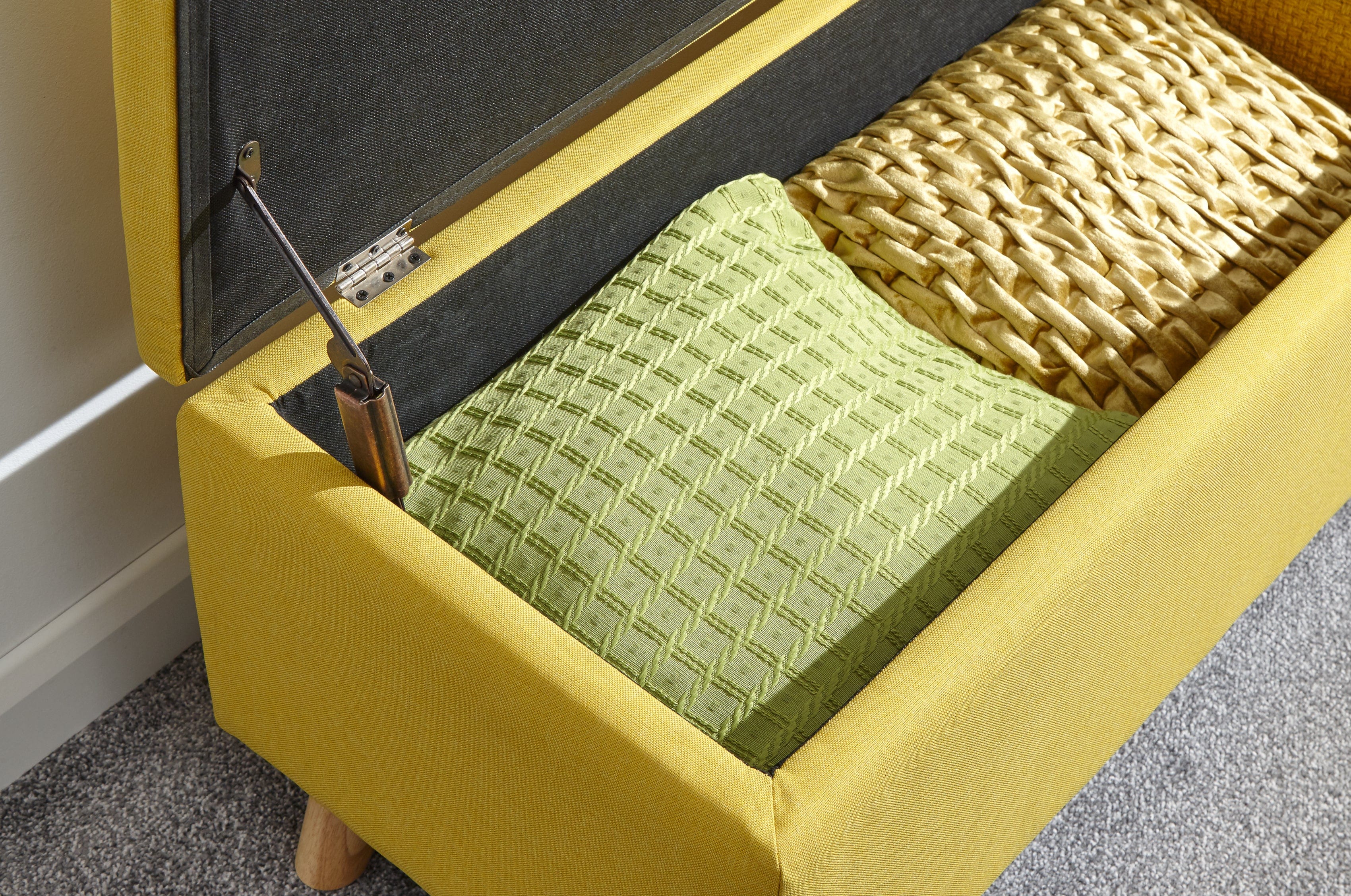 GFW Storage Ottoman Secreto Ottoman Mustard Bed Kings