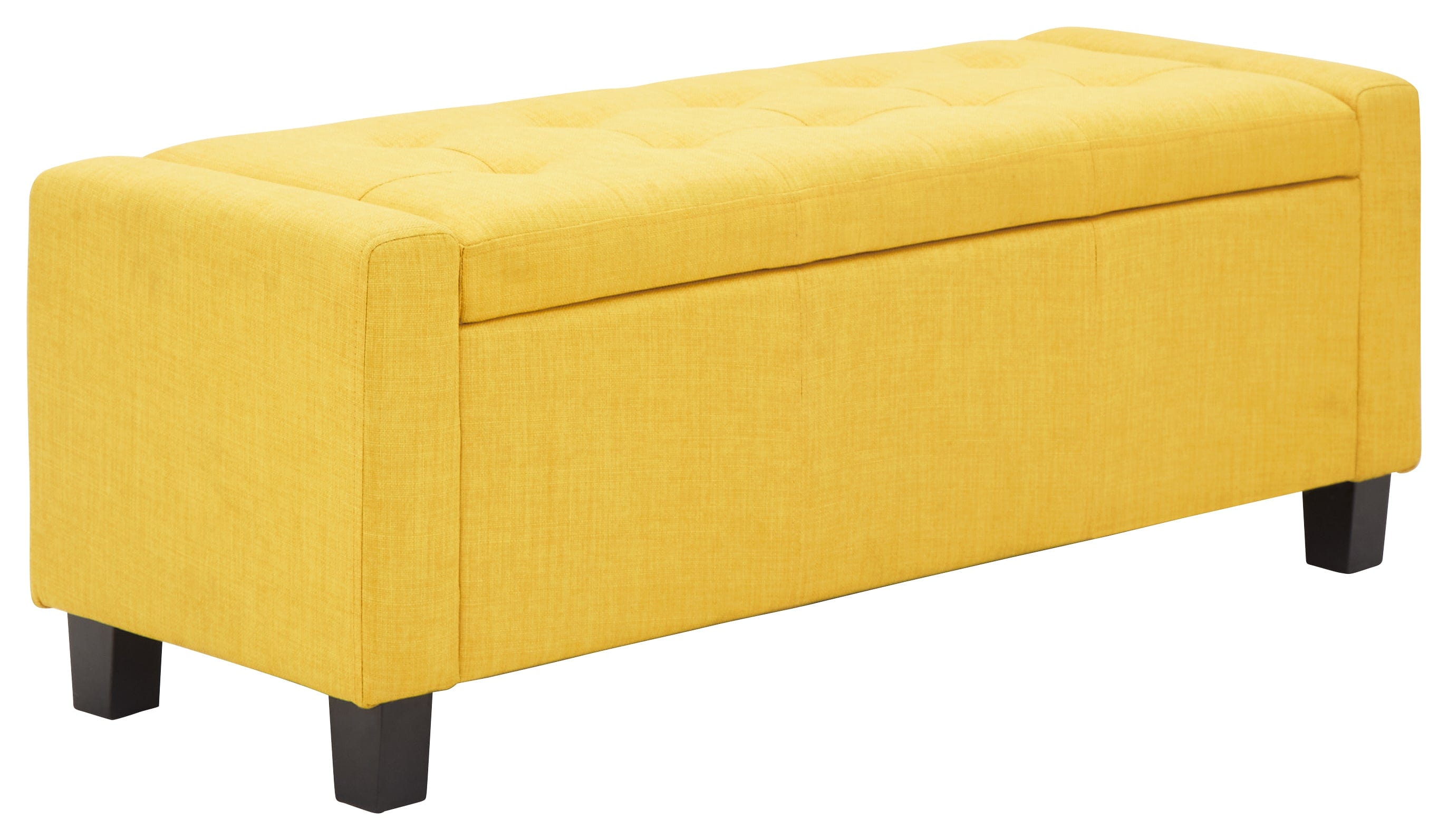 GFW Storage Ottoman Verona Ottoman Bench Mustard Fabric Bed Kings