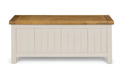 Julian Bowen Storage Ottoman Aspen Storage Bench - Grey Wash Bed Kings