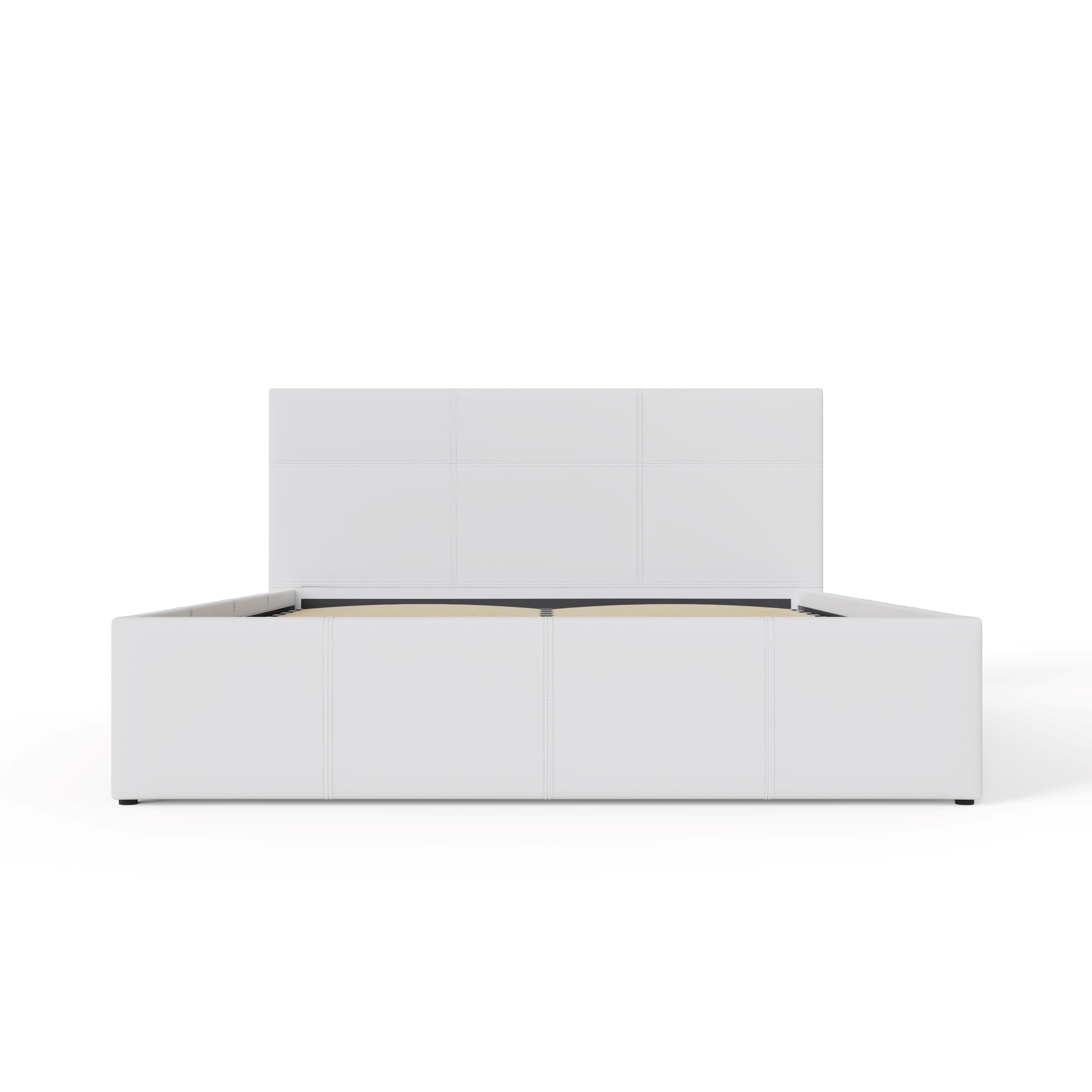 End Lift Ottoman Bed White
