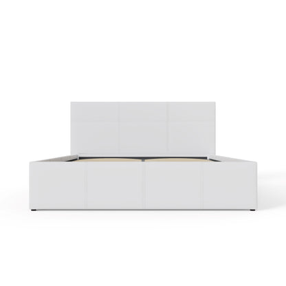 End Lift Ottoman Bed White