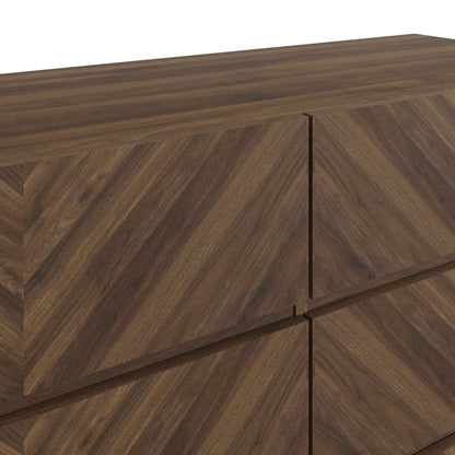 Catania 3+3 Drawer Chest Royal Walnut