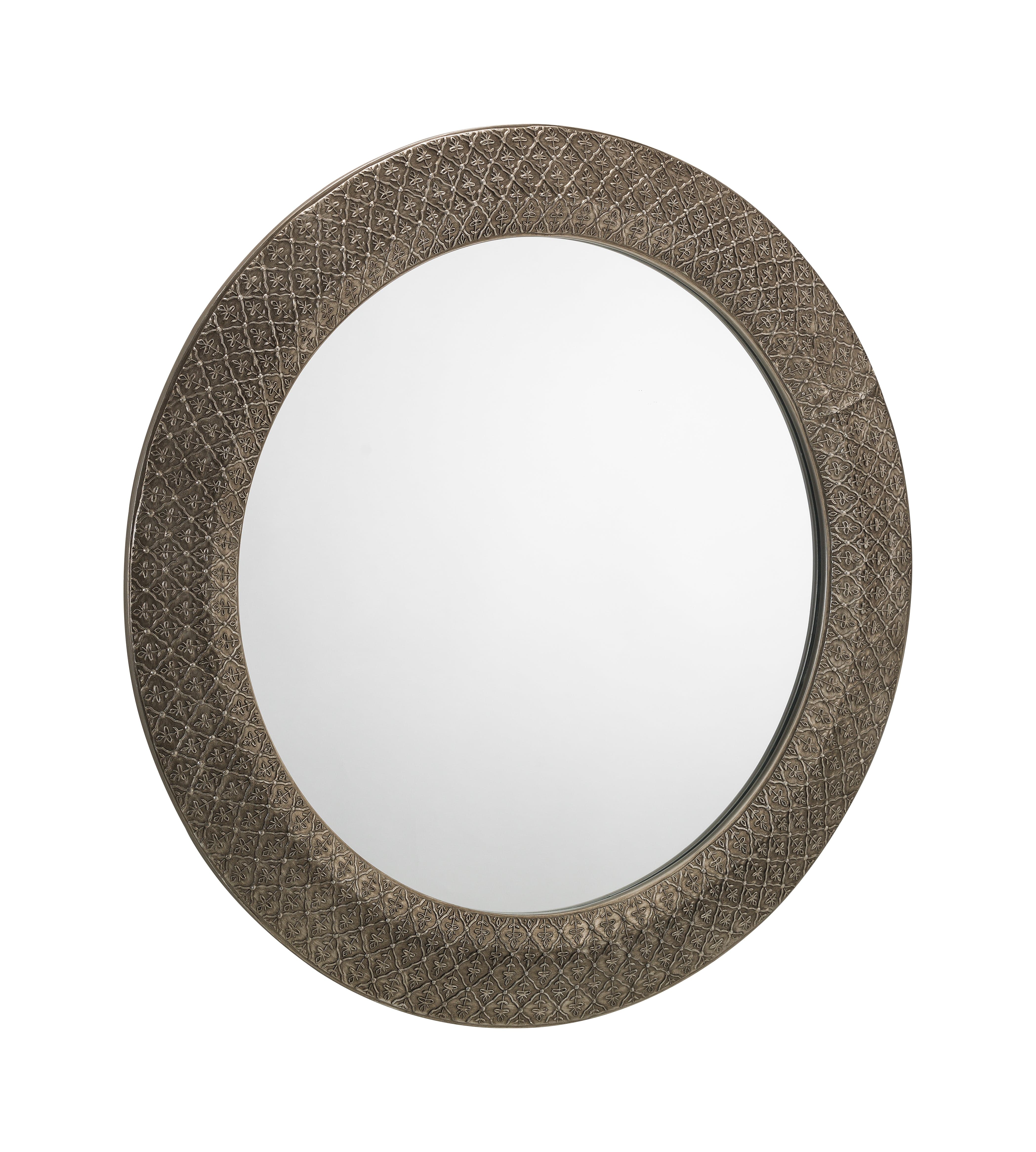 Cadence Large Round Pewter Wall Mirror