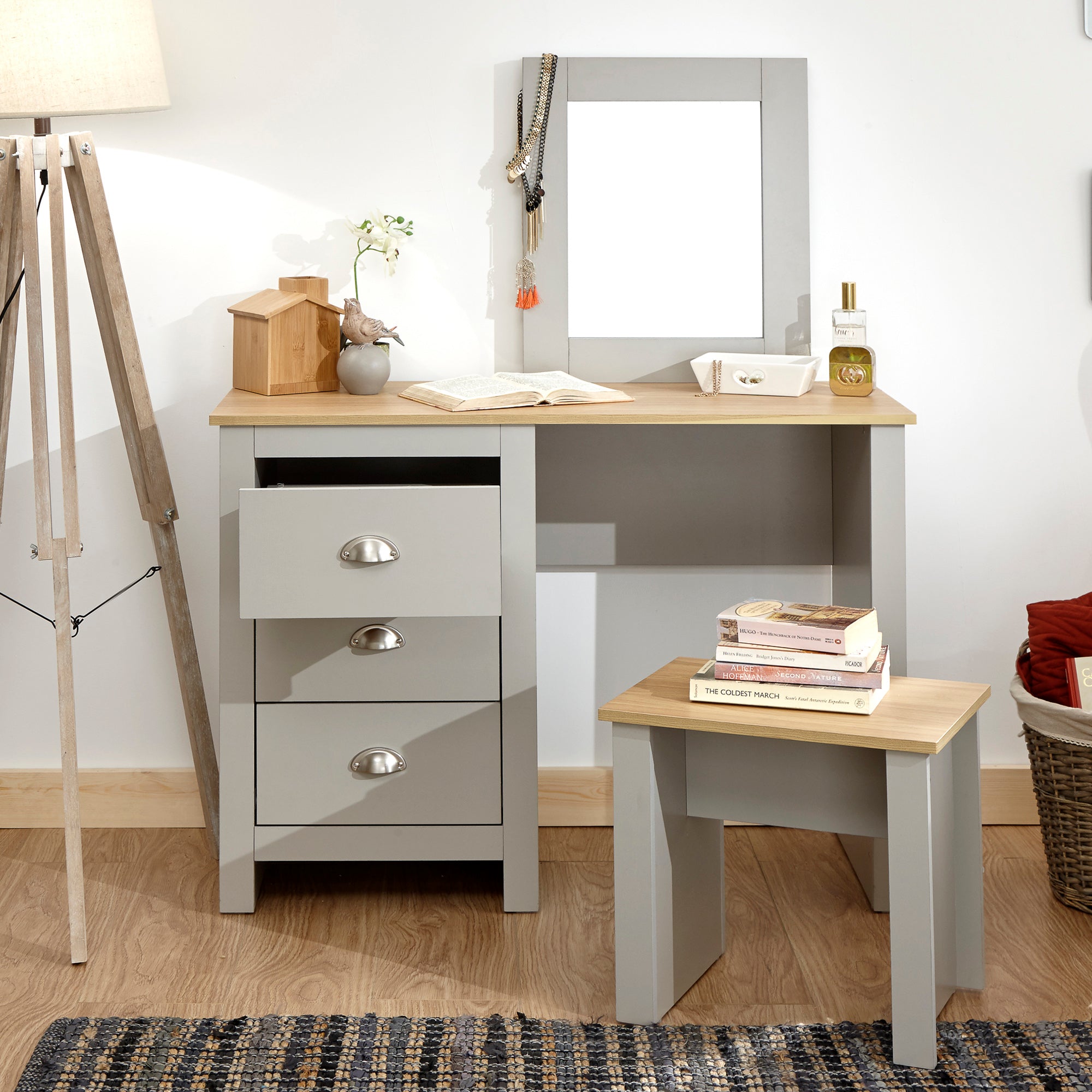 Lancaster Dressing Table Set Grey