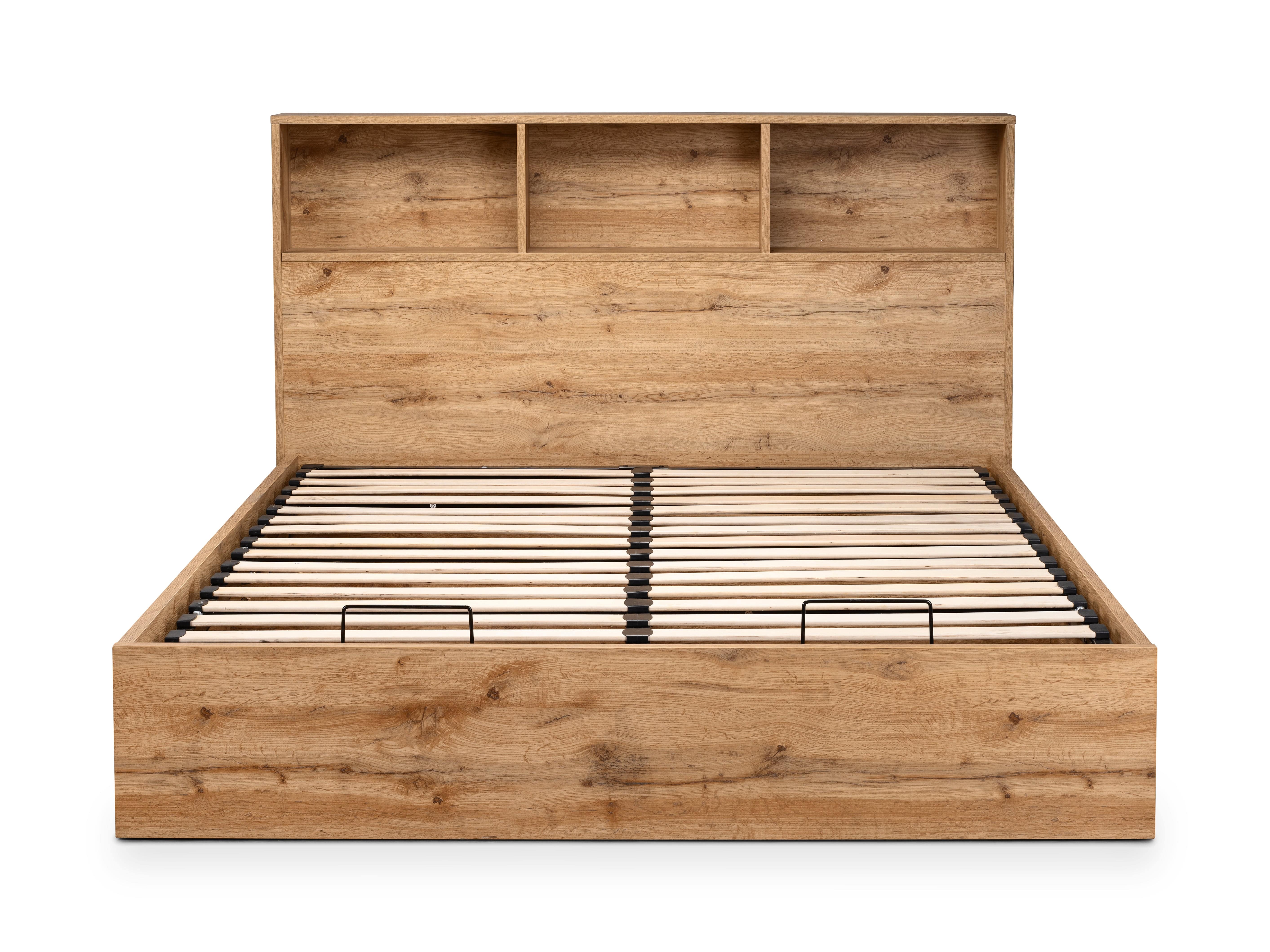 Bali Ottoman Storage Bed - Light Oak