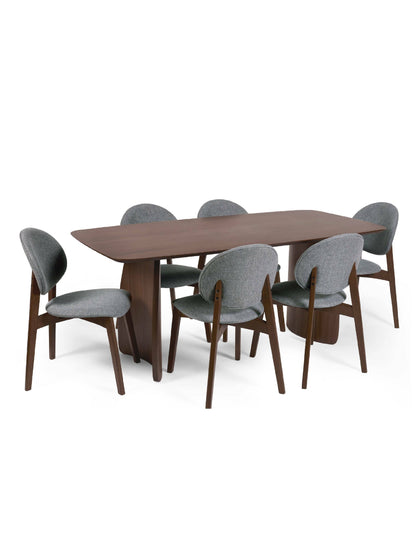 Artemis Walnut and Grey Dining Chairs (Set of 2)