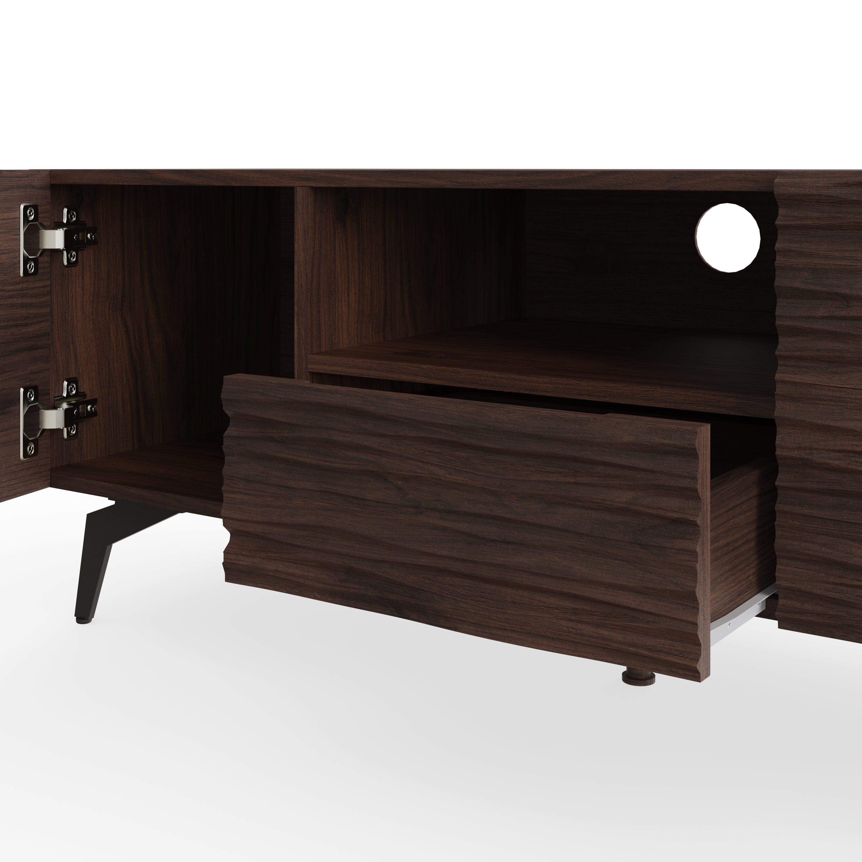 GFW TV Unit Bantham Tv Unit Dark Walnut Bed Kings