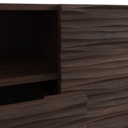GFW TV Unit Bantham Tv Unit Dark Walnut Bed Kings