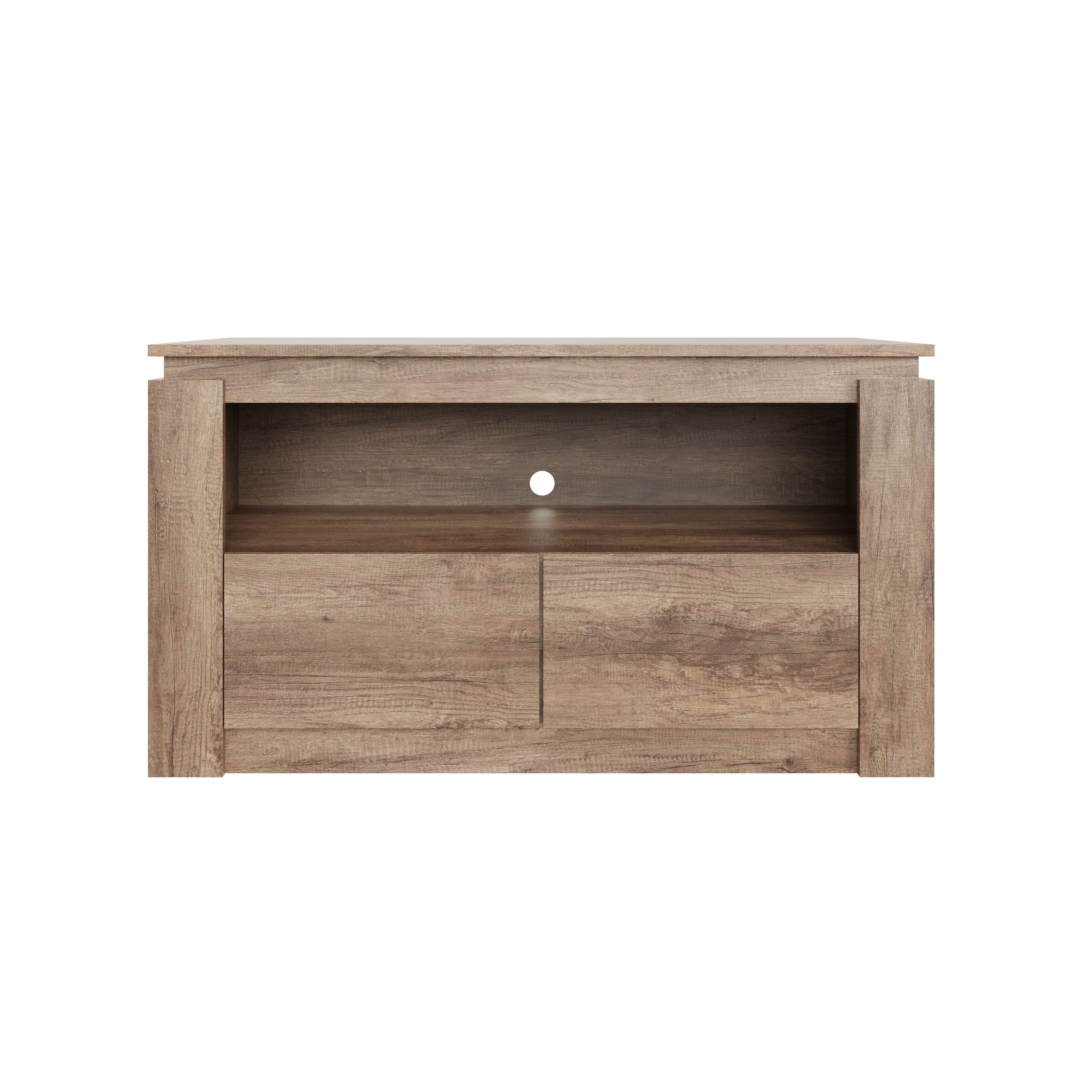 GFW TV Unit Canyon Oak 2 Drawer Tv Unit Bed Kings