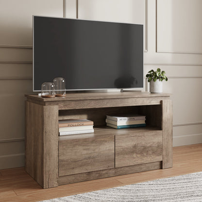 GFW TV Unit Canyon Oak 2 Drawer Tv Unit Bed Kings