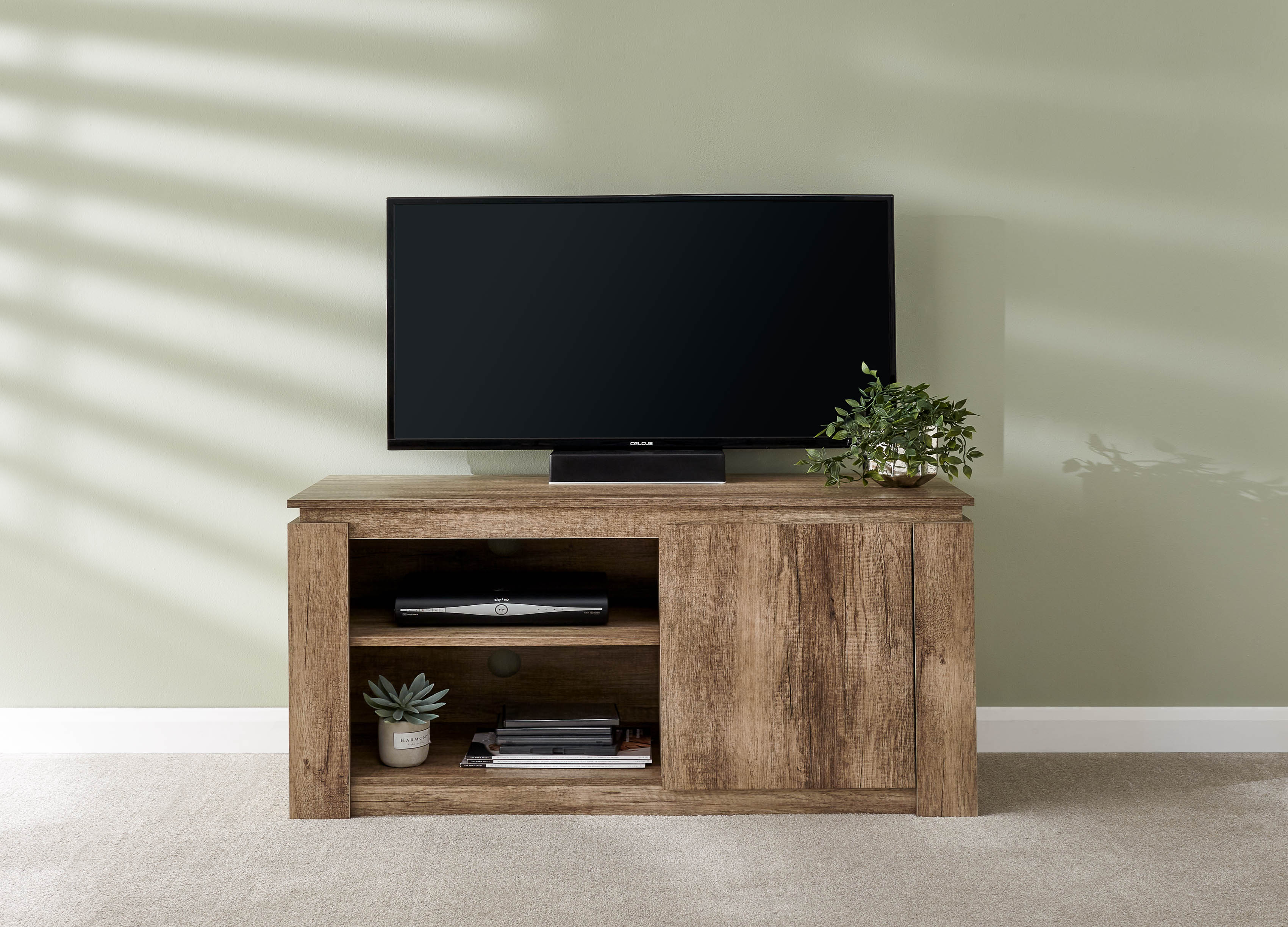 GFW TV Unit Canyon Oak Compact TV Unit Bed Kings