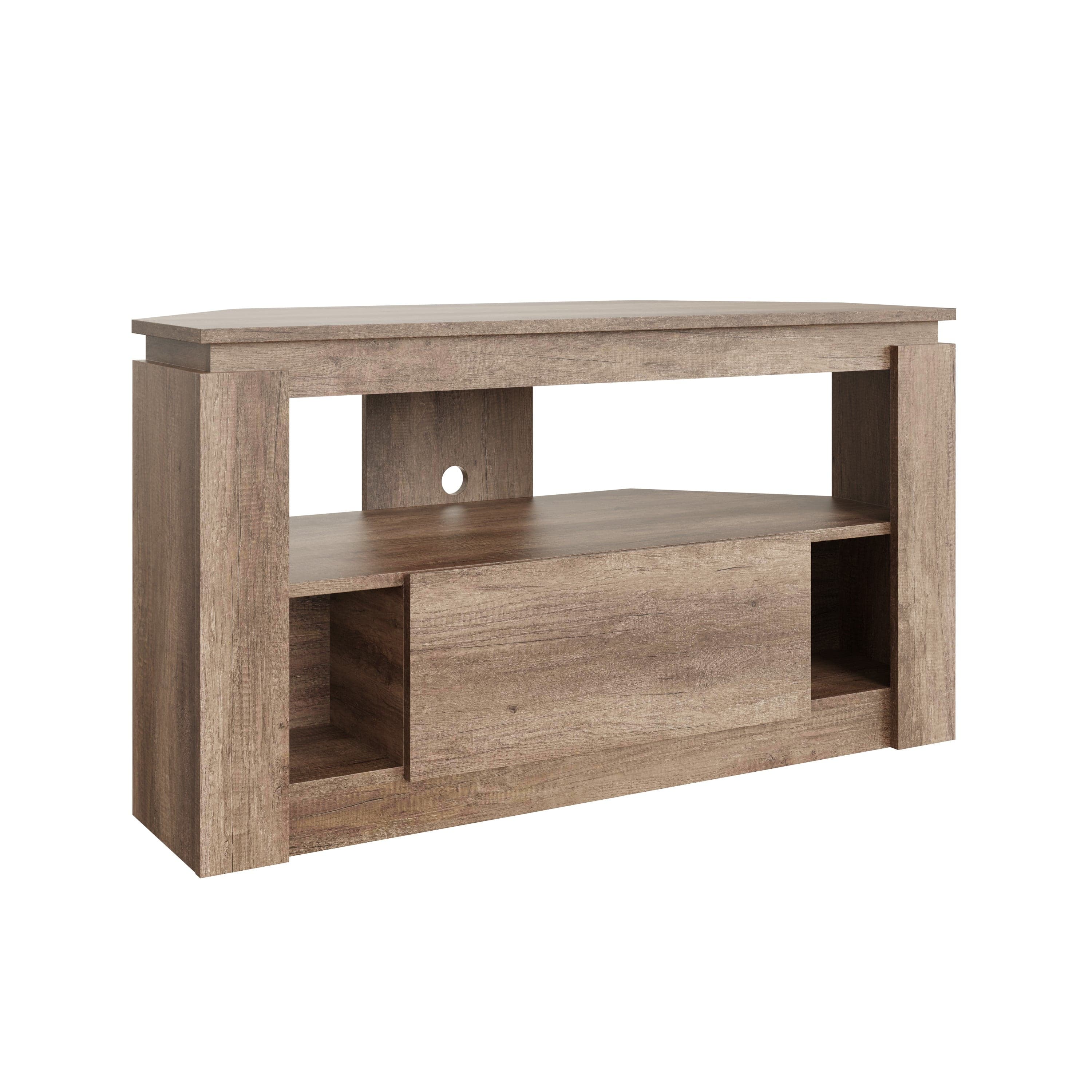 GFW TV Unit Canyon Oak Corner Tv Unit Bed Kings