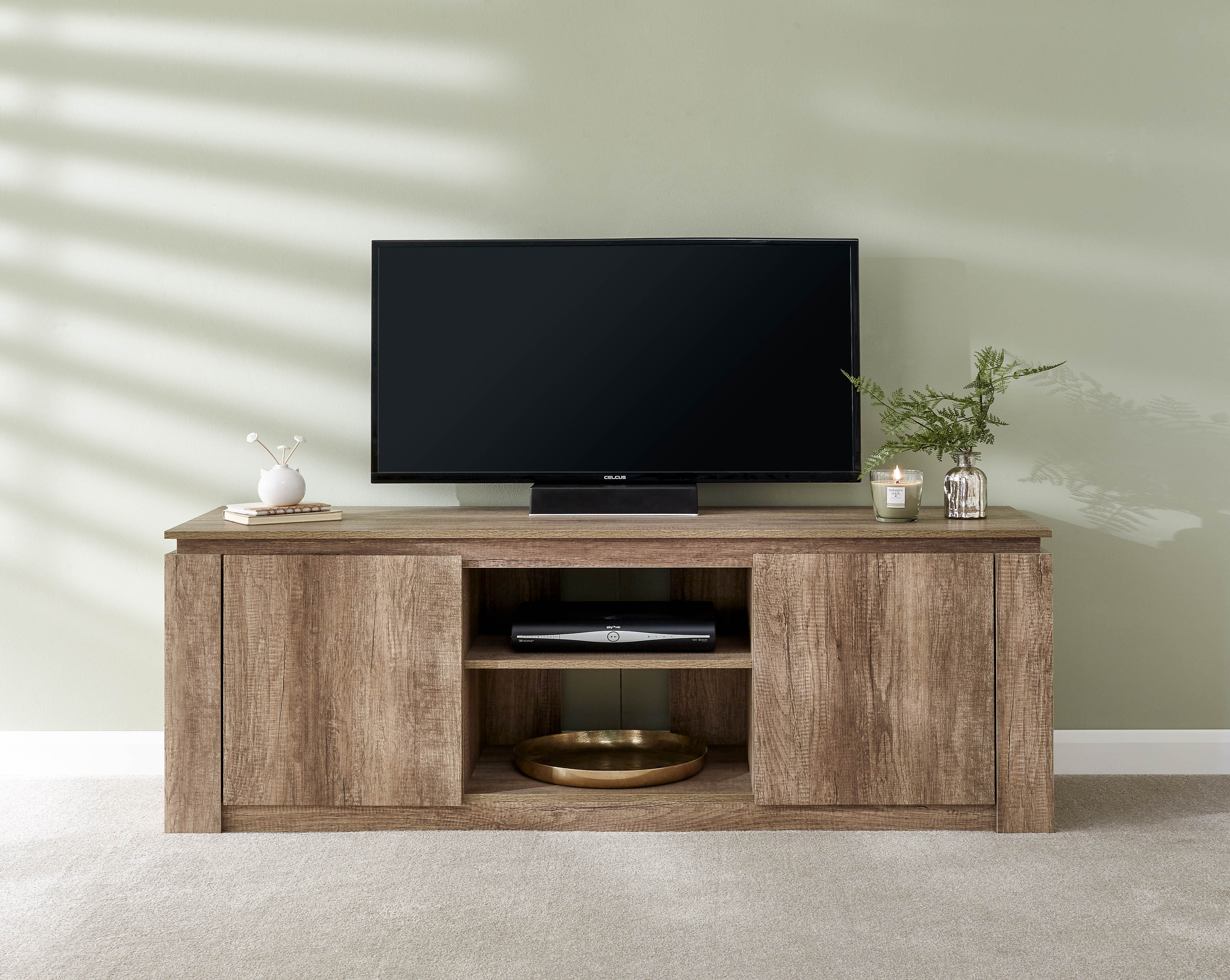 GFW TV Unit Canyon Oak TV Unit Bed Kings