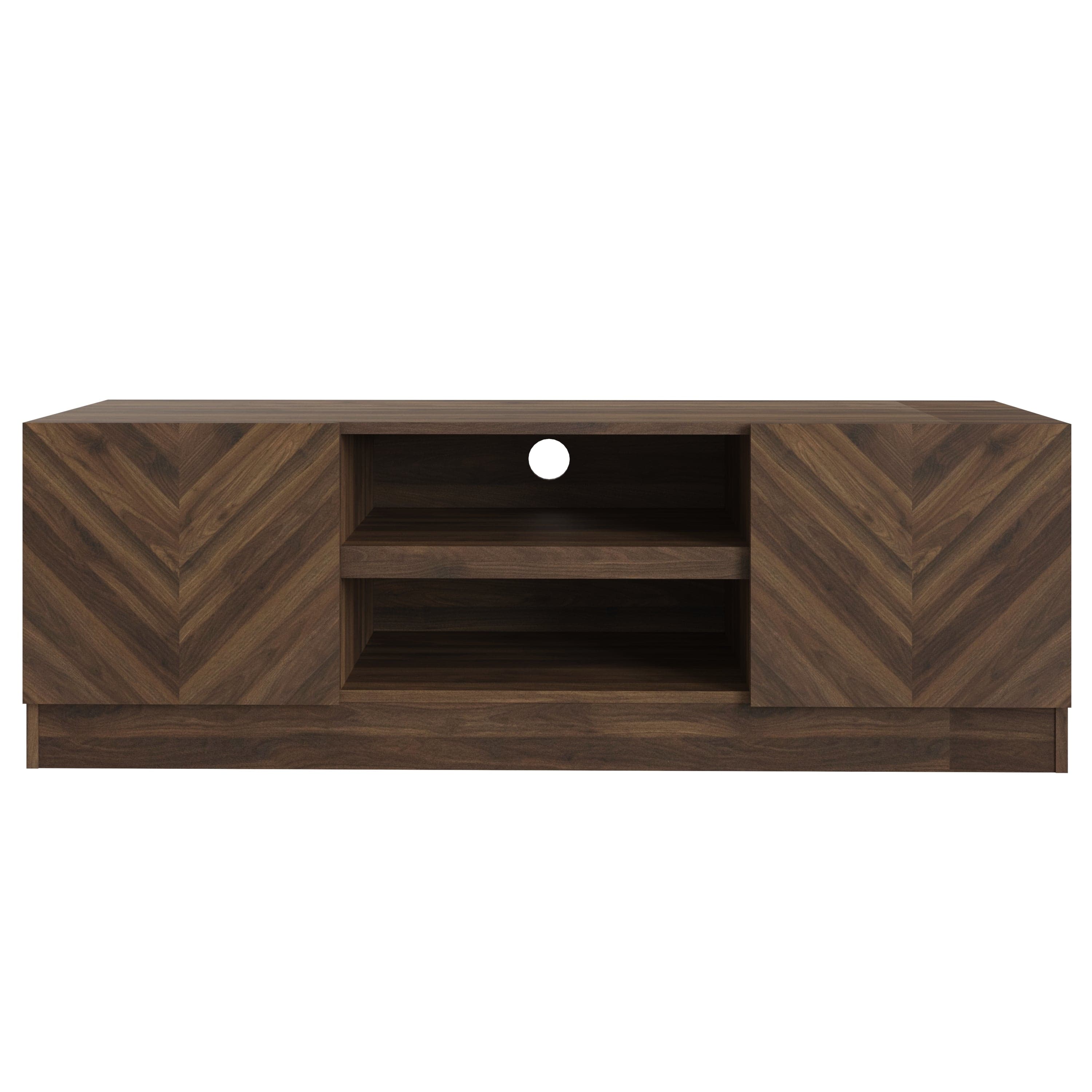 GFW TV Unit Catania 2 Door Tv Unit Royal Walnut Bed Kings