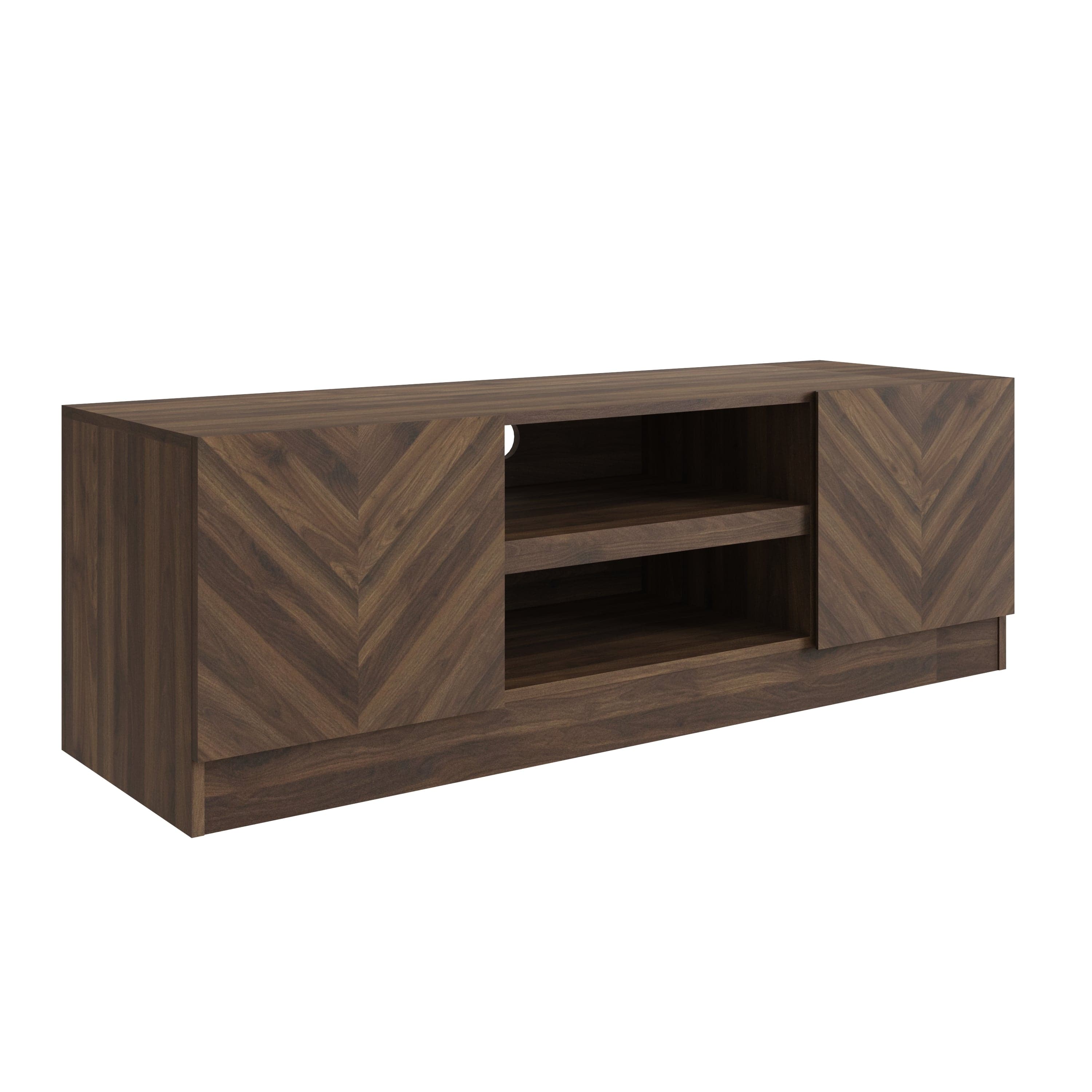 GFW TV Unit Catania 2 Door Tv Unit Royal Walnut Bed Kings