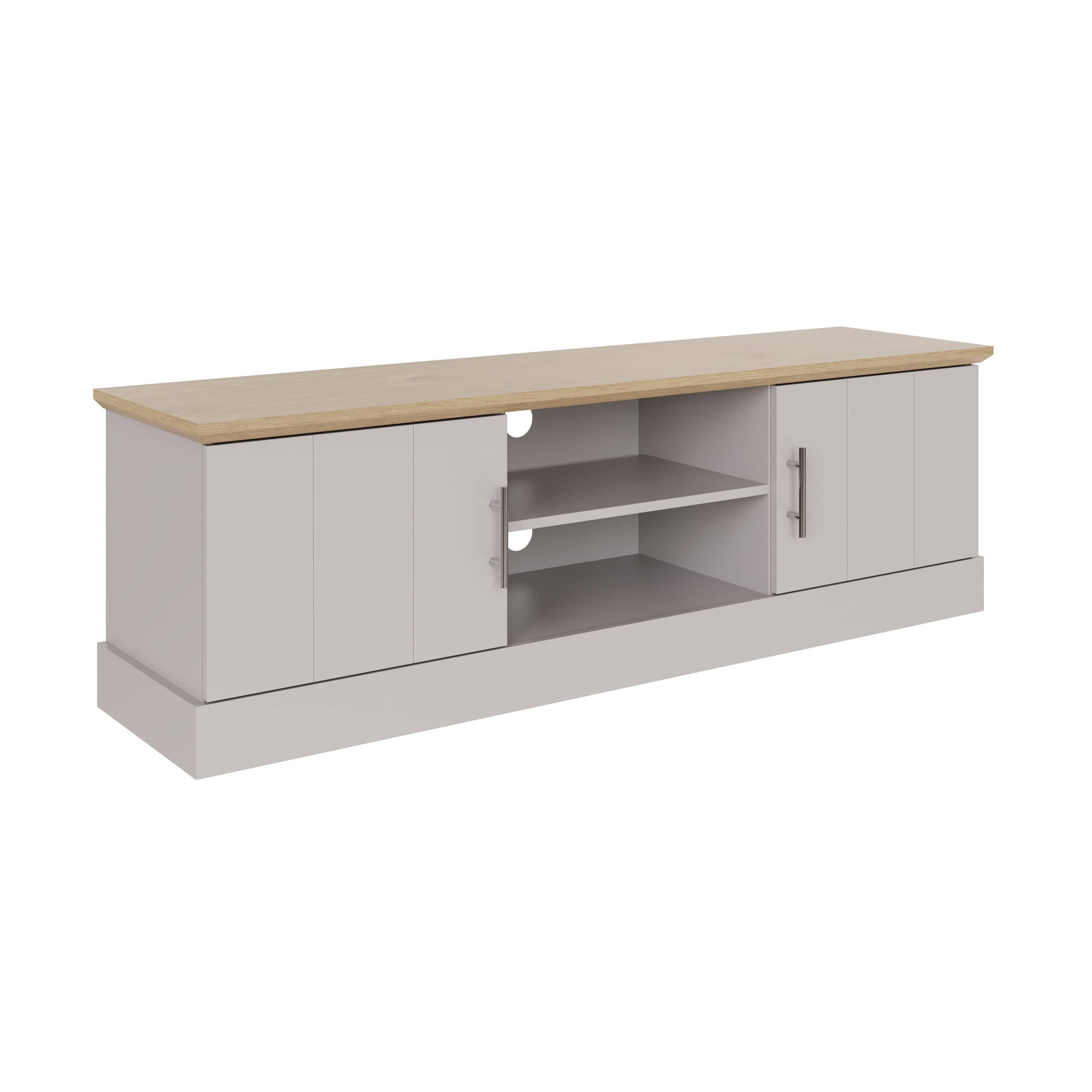 GFW TV Unit Kendal Large TV Unit Grey Bed Kings