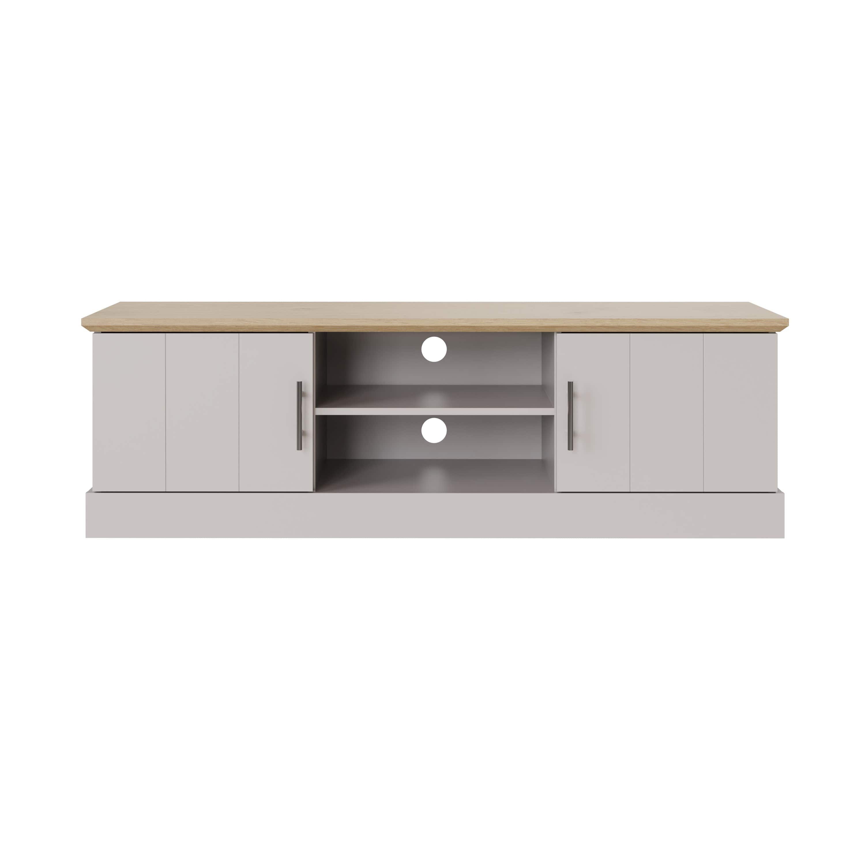 GFW TV Unit Kendal Large TV Unit Grey Bed Kings