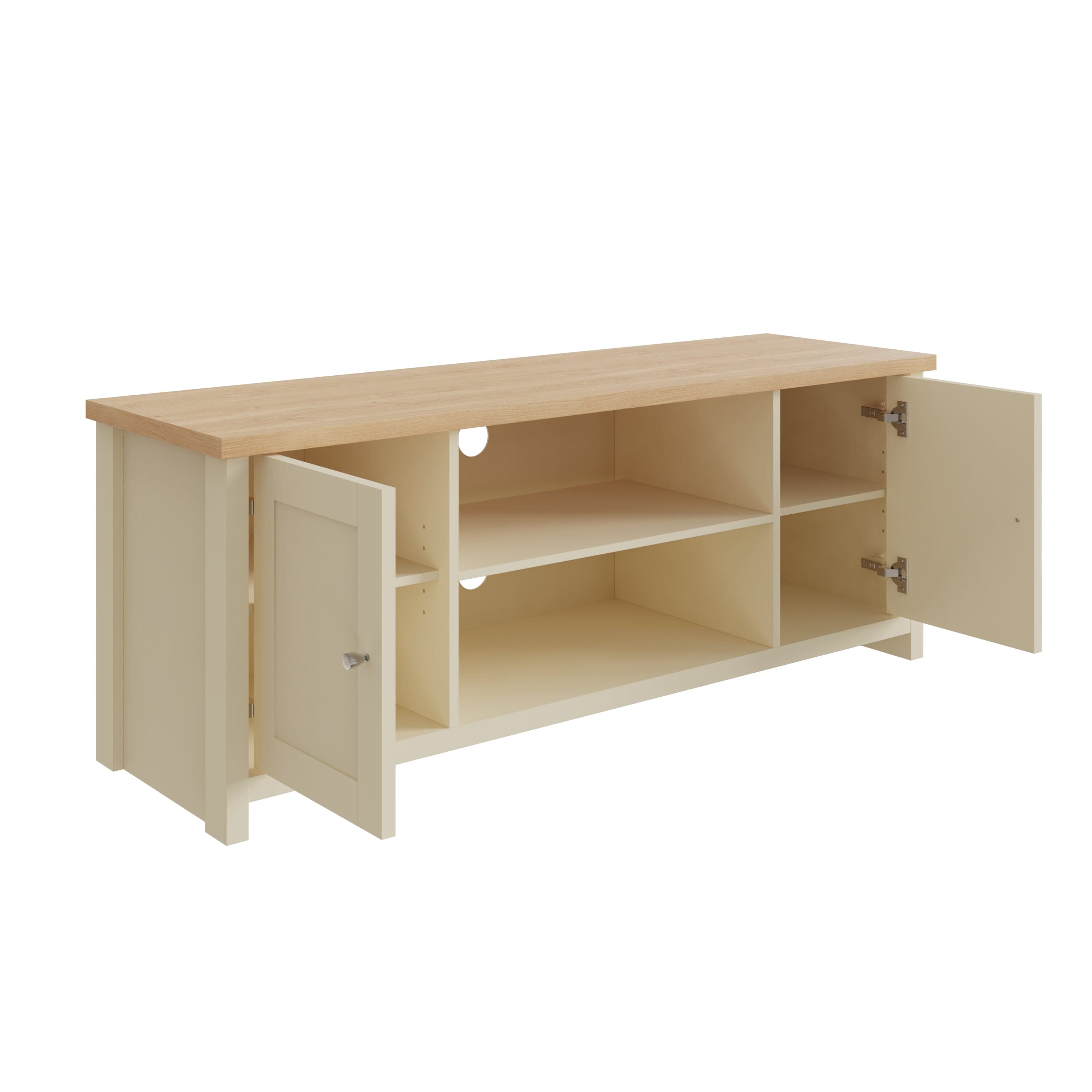 GFW TV Unit Lancaster Large TV Cabinet Cream Bed Kings