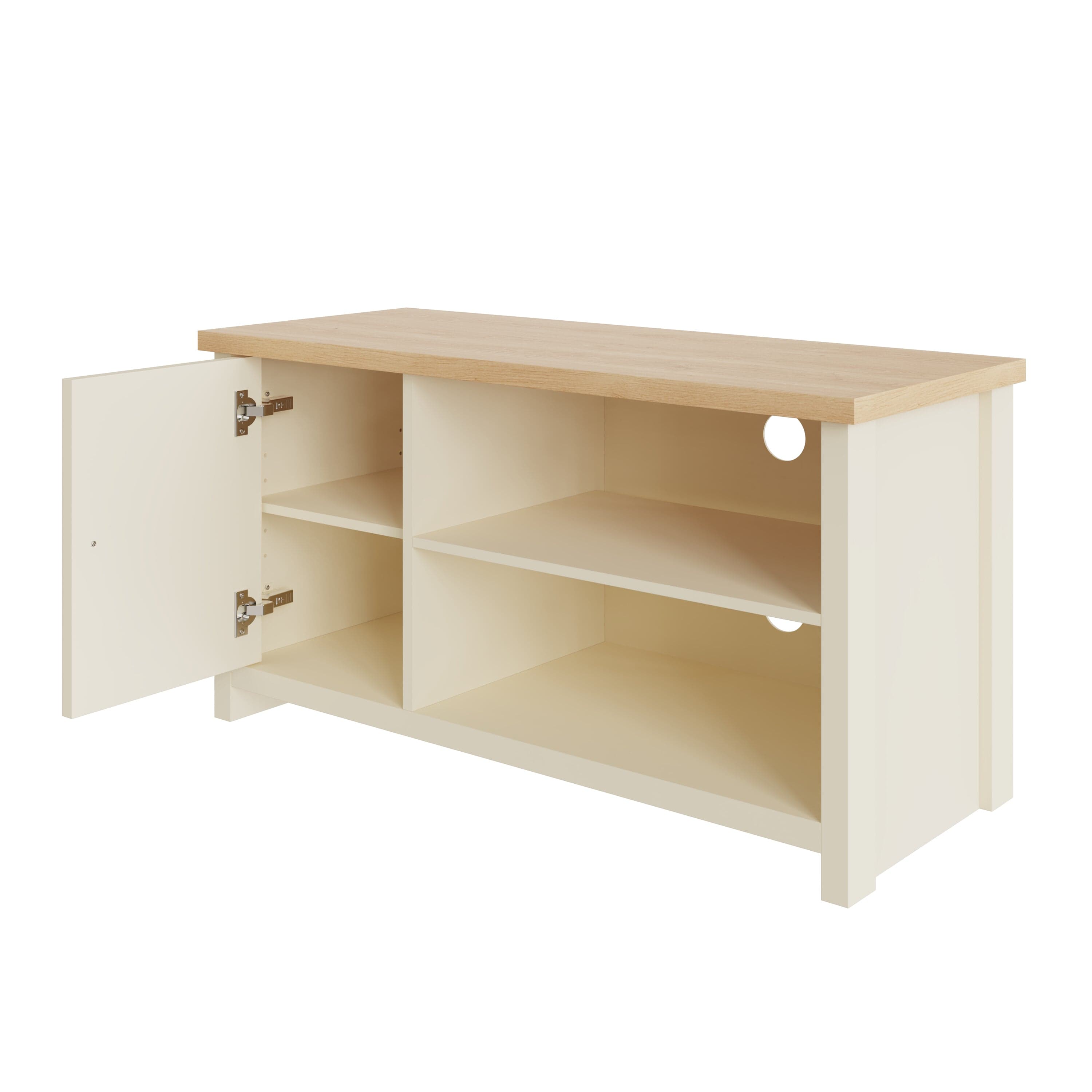 GFW TV Unit Lancaster Small TV Cabinet Cream Bed Kings