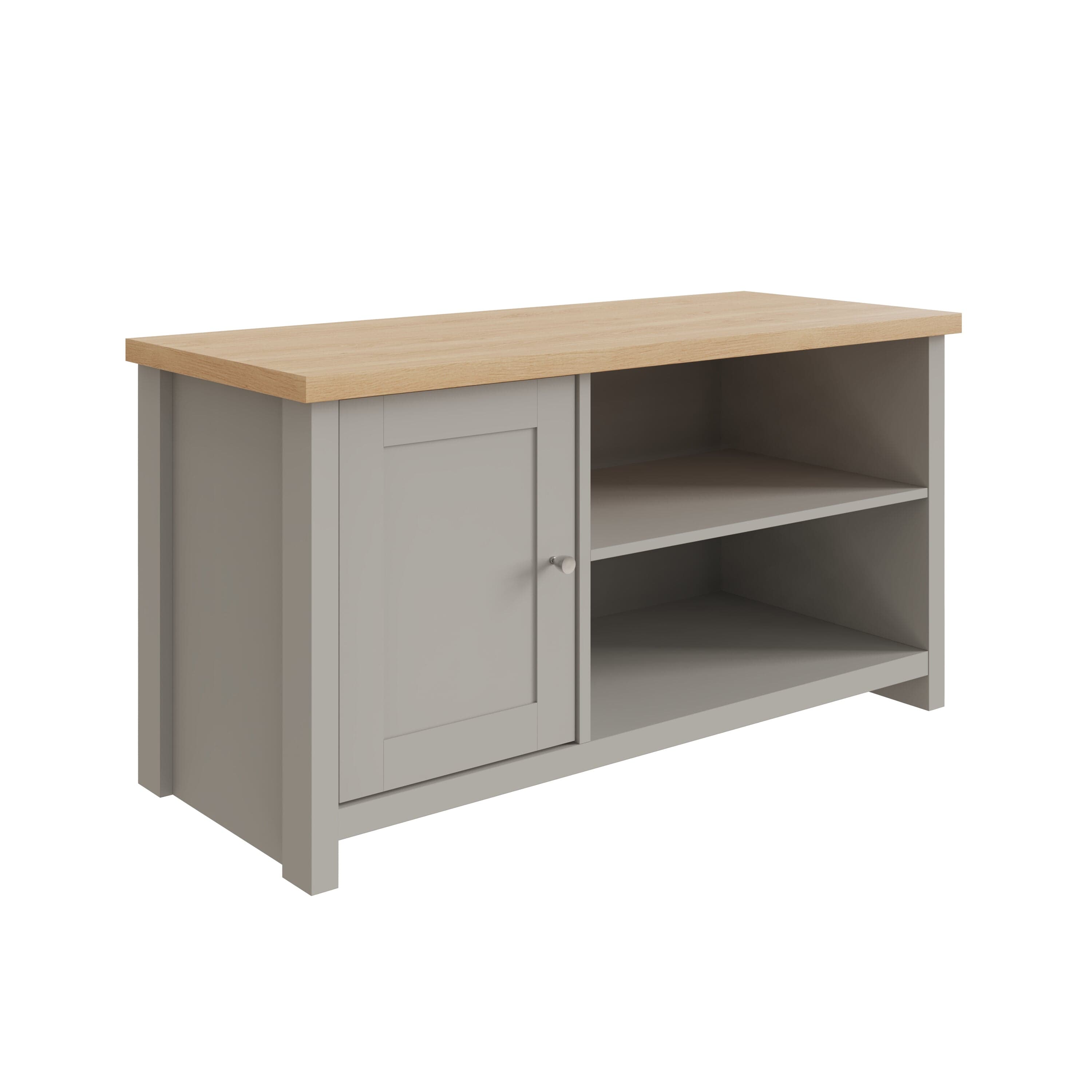 GFW TV Unit Lancaster Small TV Cabinet Grey Bed Kings