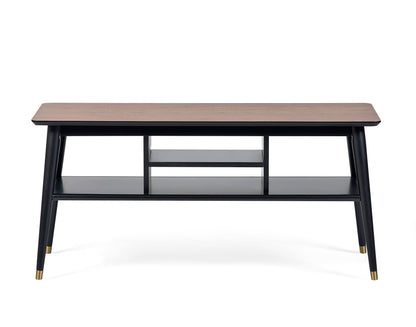 Julian Bowen TV Unit Findlay Media Unit - Walnut & Black Bed Kings