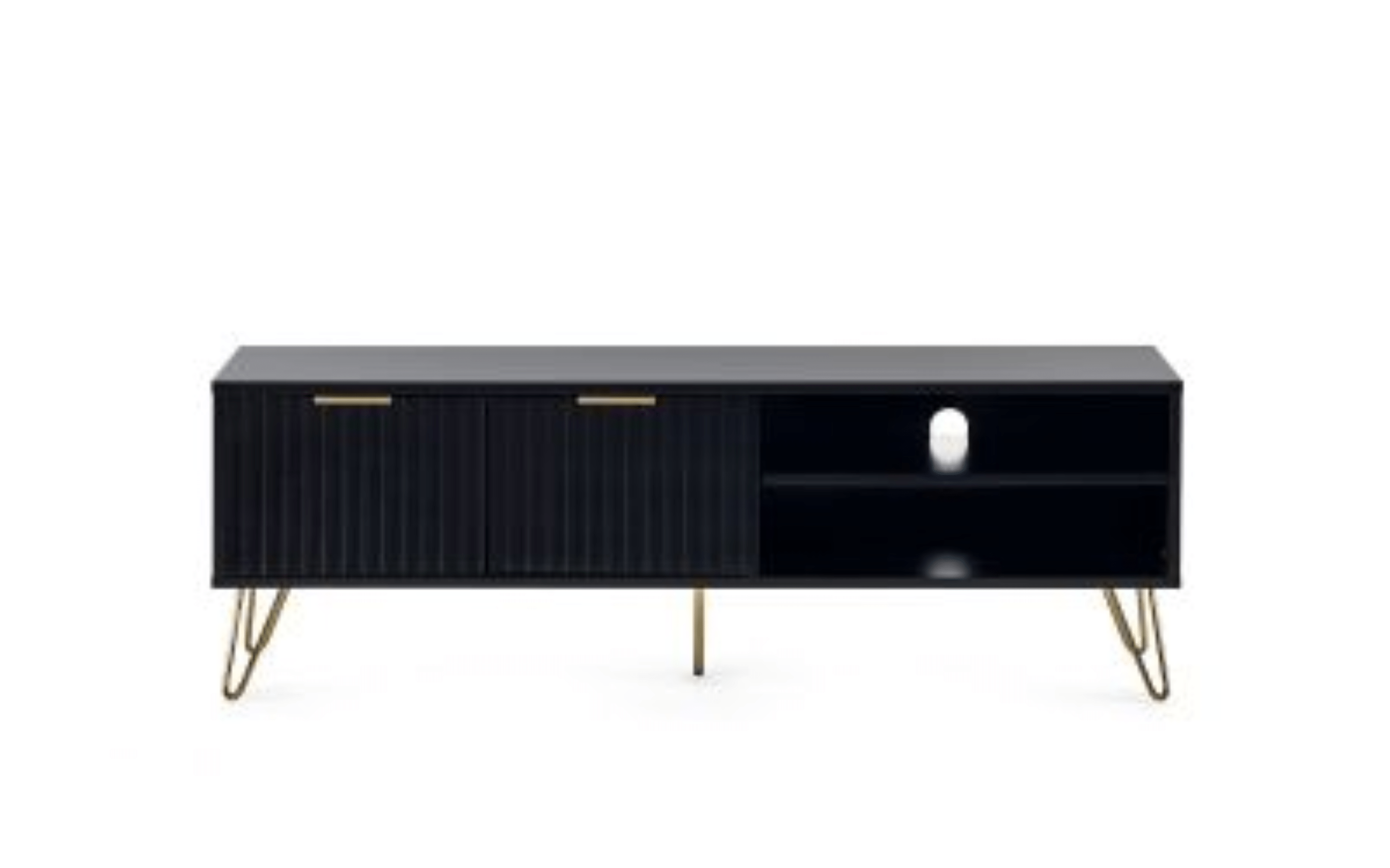 Julian Bowen TV Unit Murano Tv Unit - Matt Black Bed Kings