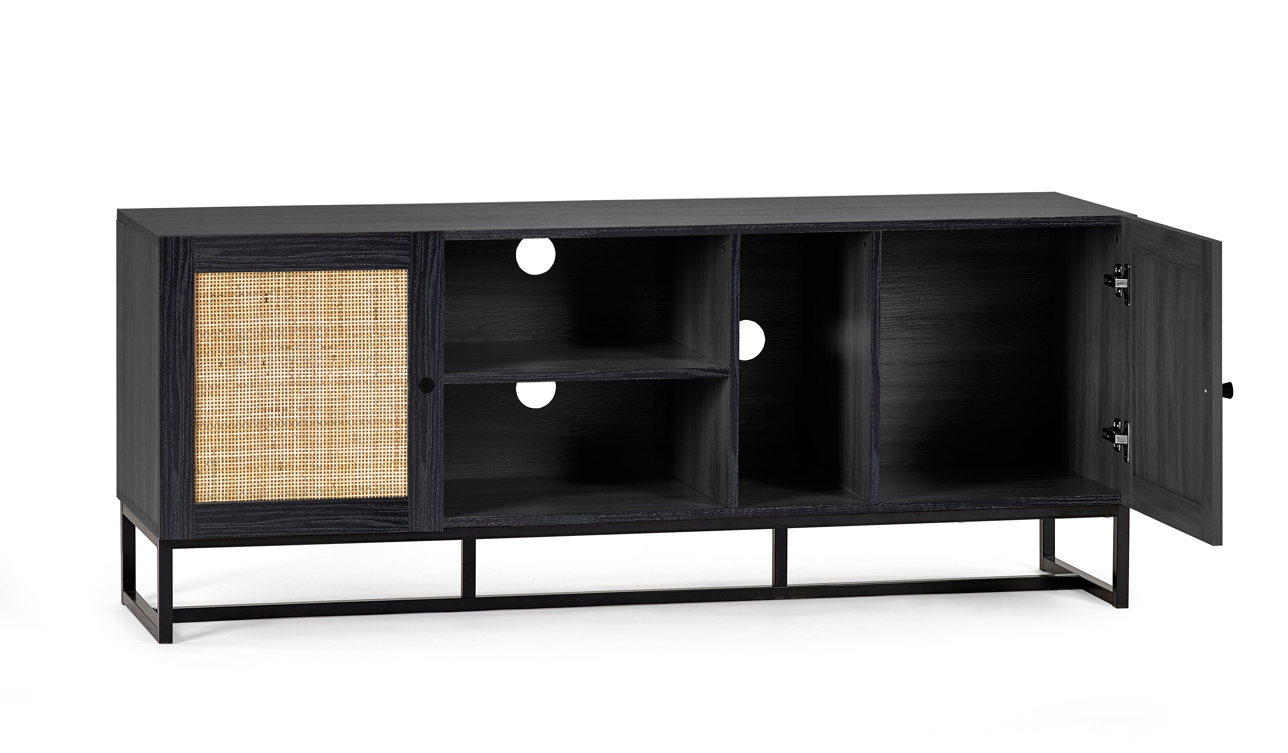 Julian Bowen TV Unit Padstow Tv Unit - Black Bed Kings