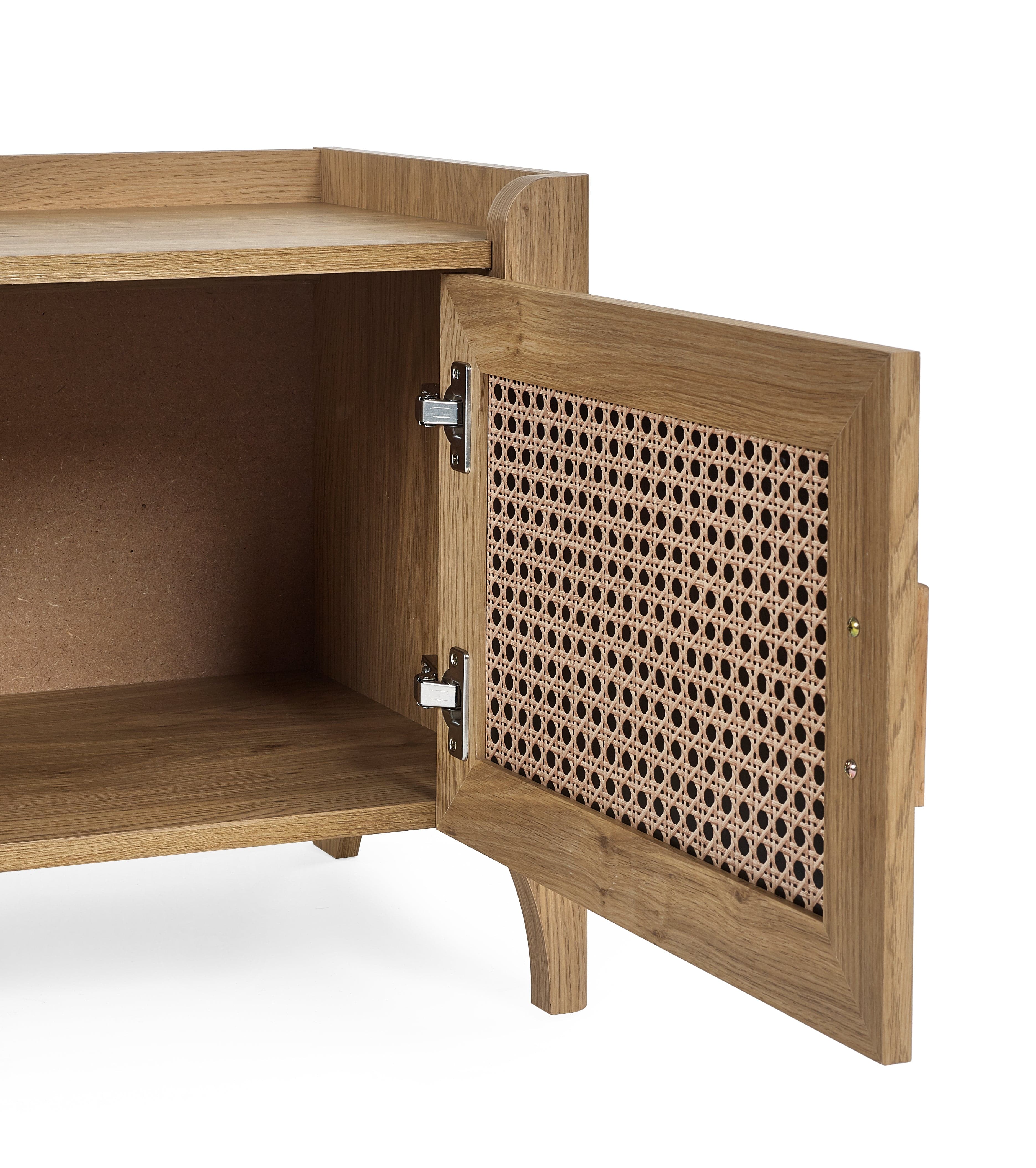 Julian Bowen TV Unit Sydney Media Unit - Rattan Effect Bed Kings