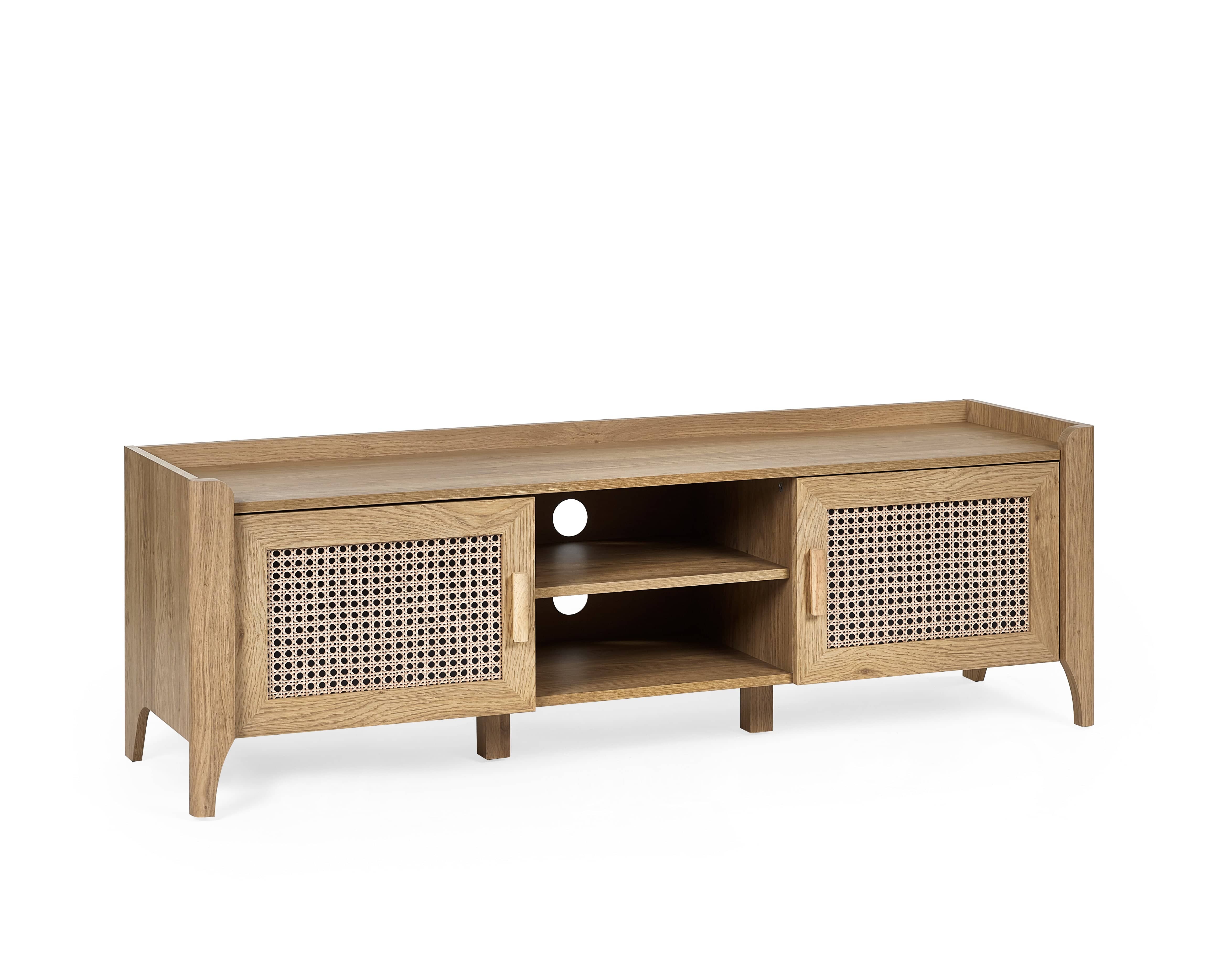 Julian Bowen TV Unit Sydney Media Unit - Rattan Effect Bed Kings