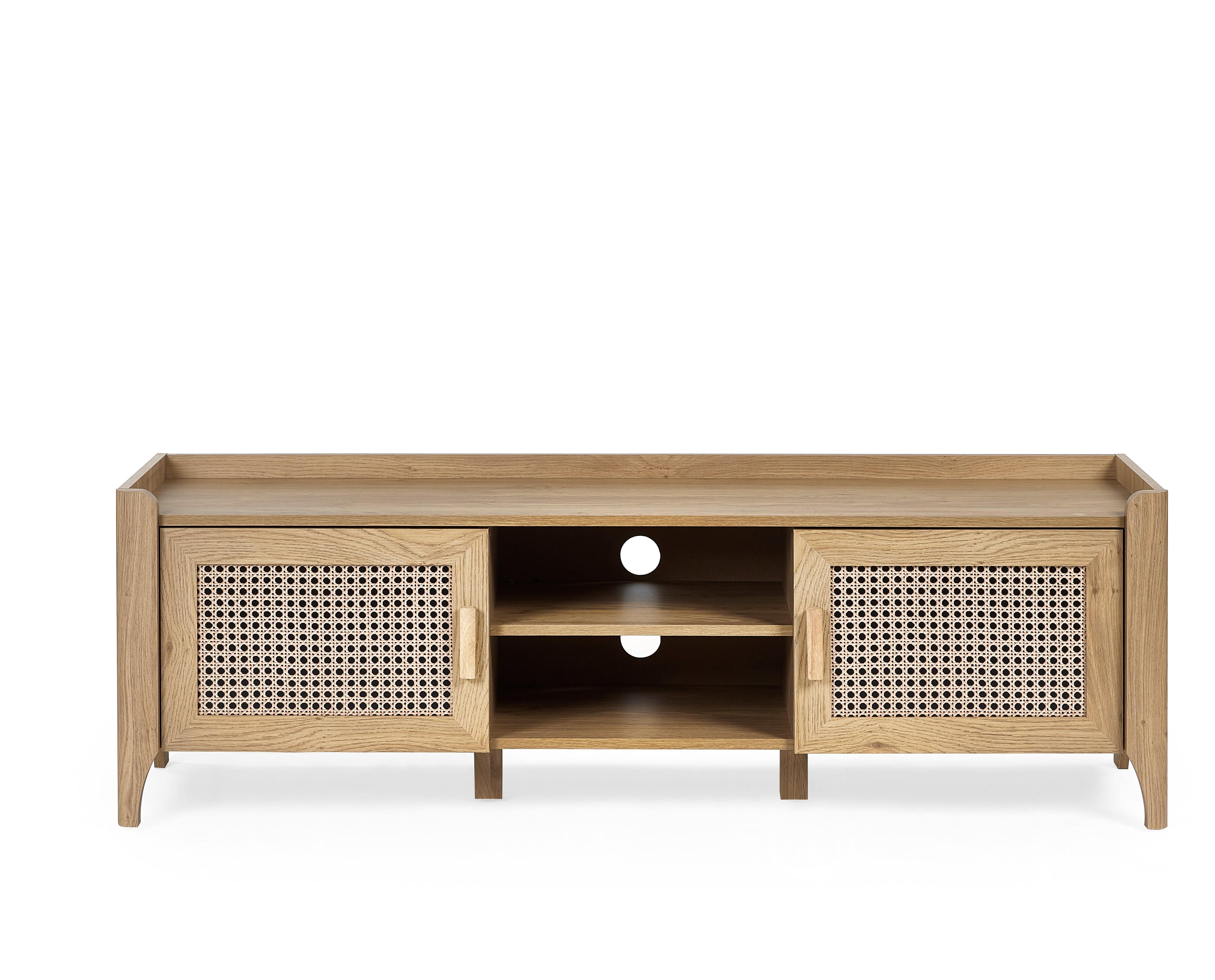 Julian Bowen TV Unit Sydney Media Unit - Rattan Effect Bed Kings