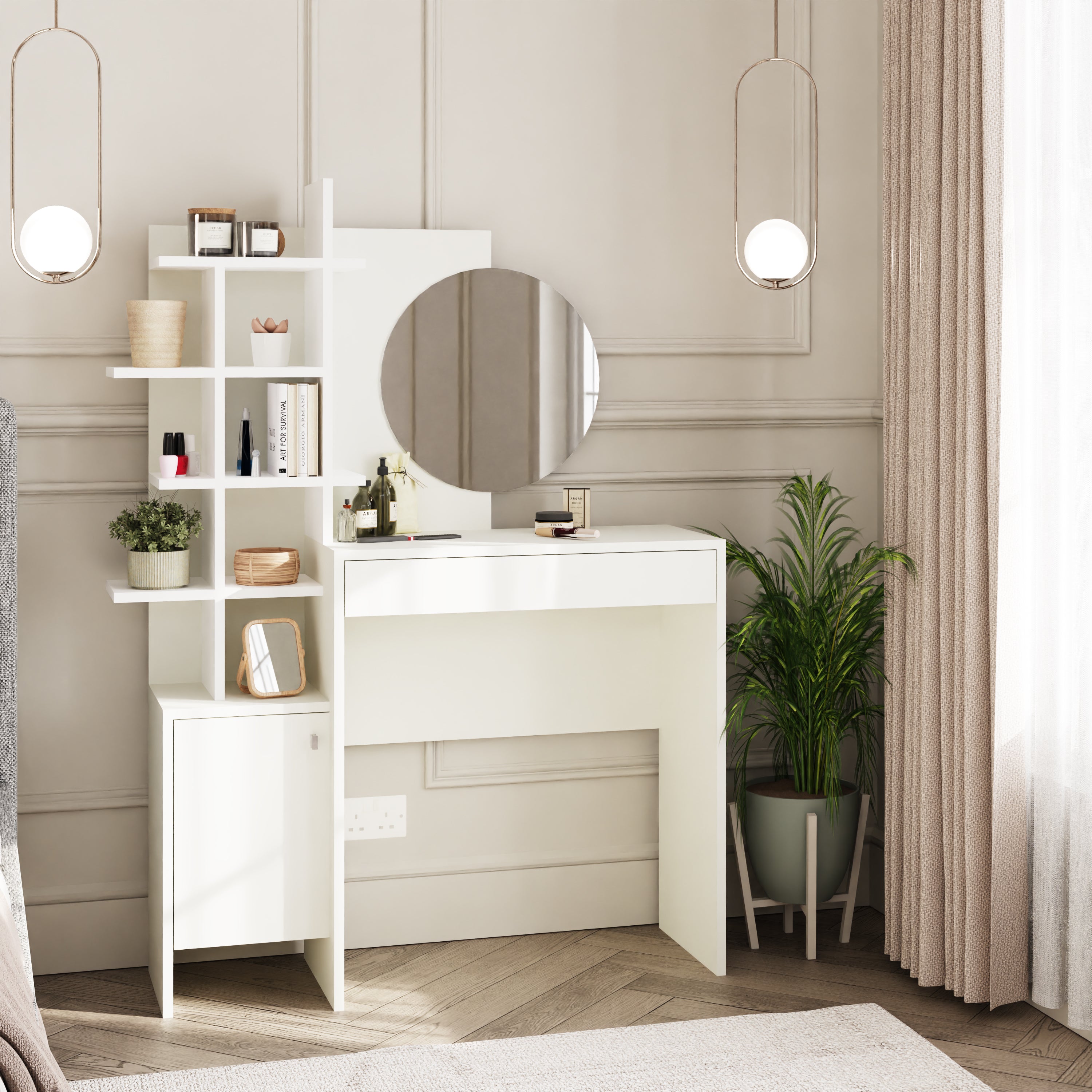 Freyja Dressing Table White/White