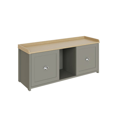 Lancaster 2 Door Shoe Bench Grey