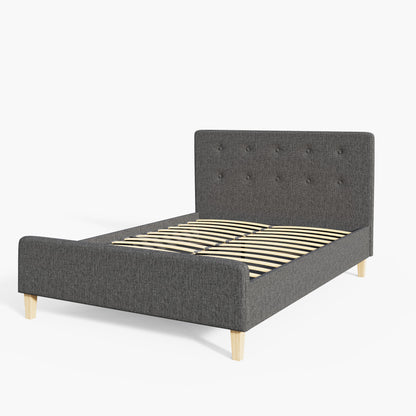 Ashbourne Fabric Upholstered Bed Grey