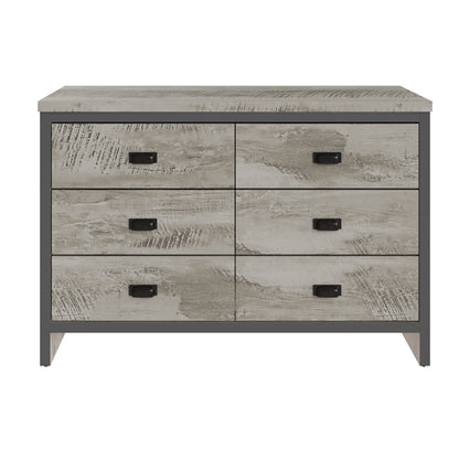 Boston 3+3 Drawer Chest Grey