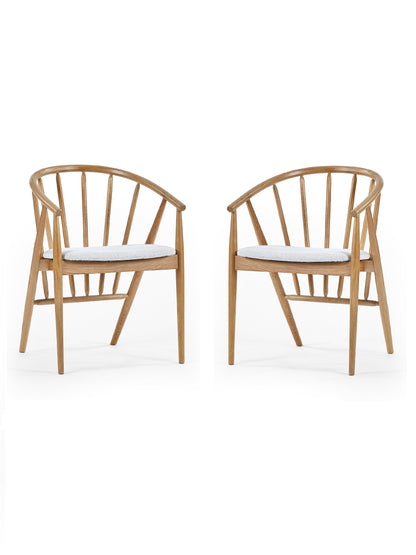 Rory Oak Curved Back Dining Chair